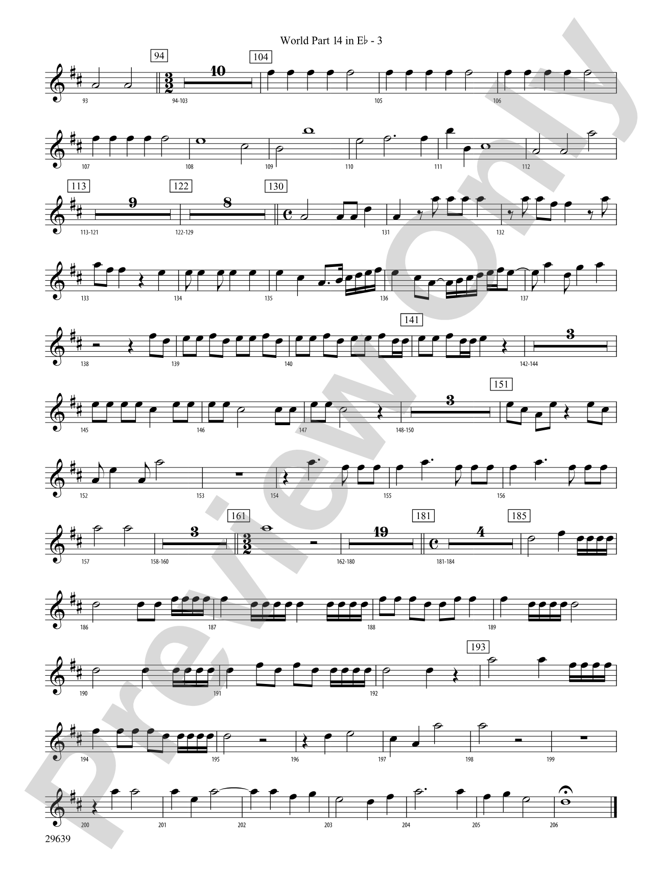 Aria Della Battaglia: (wp) 14 in Eb