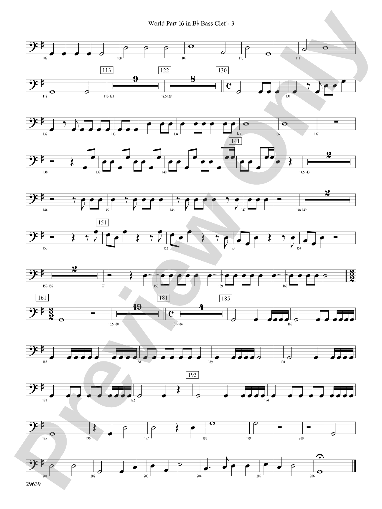 Aria Della Battaglia: (wp) 16 in Bb Bass Clef