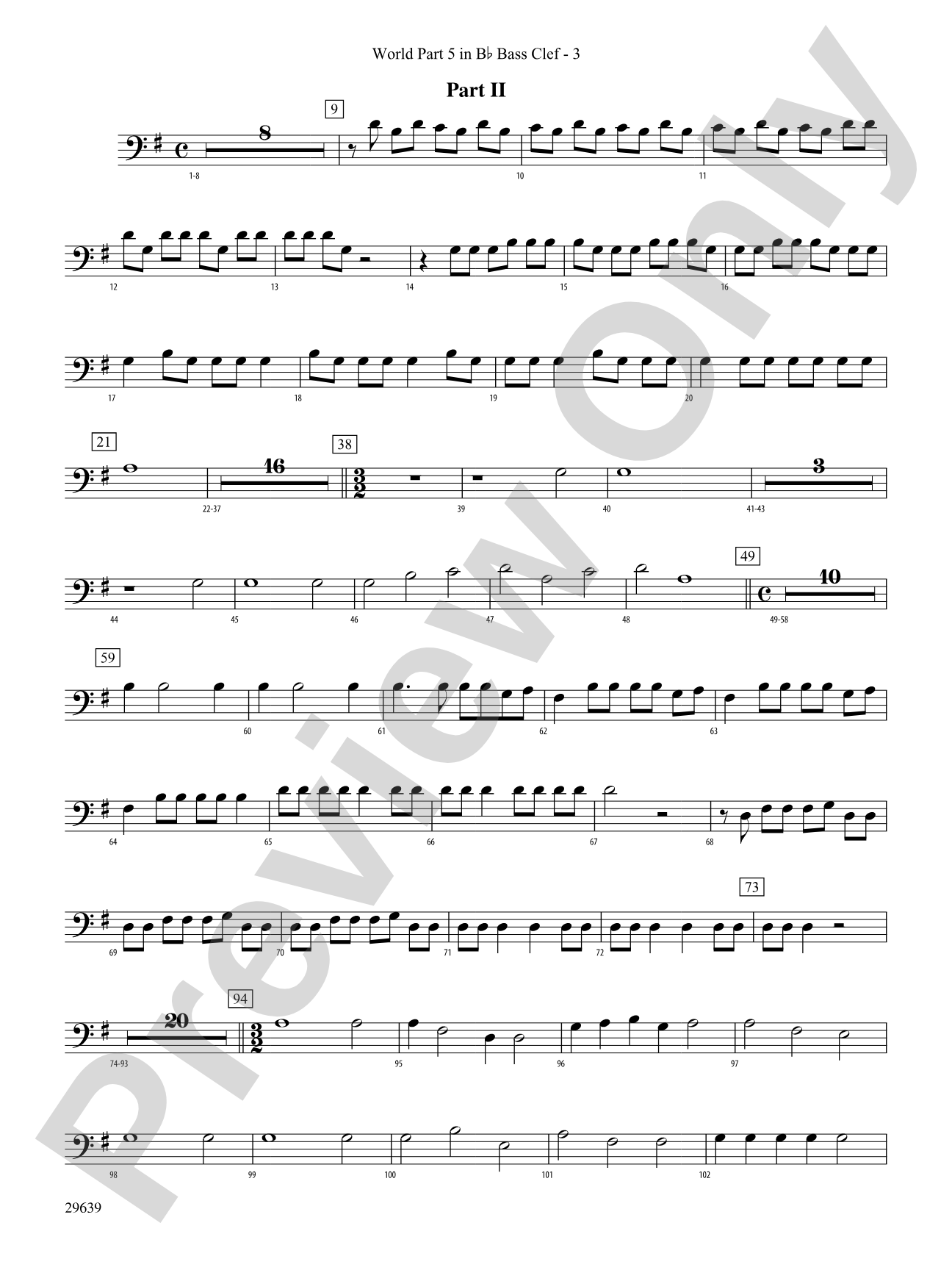Aria Della Battaglia: (wp) 5 in Bb Bass Clef