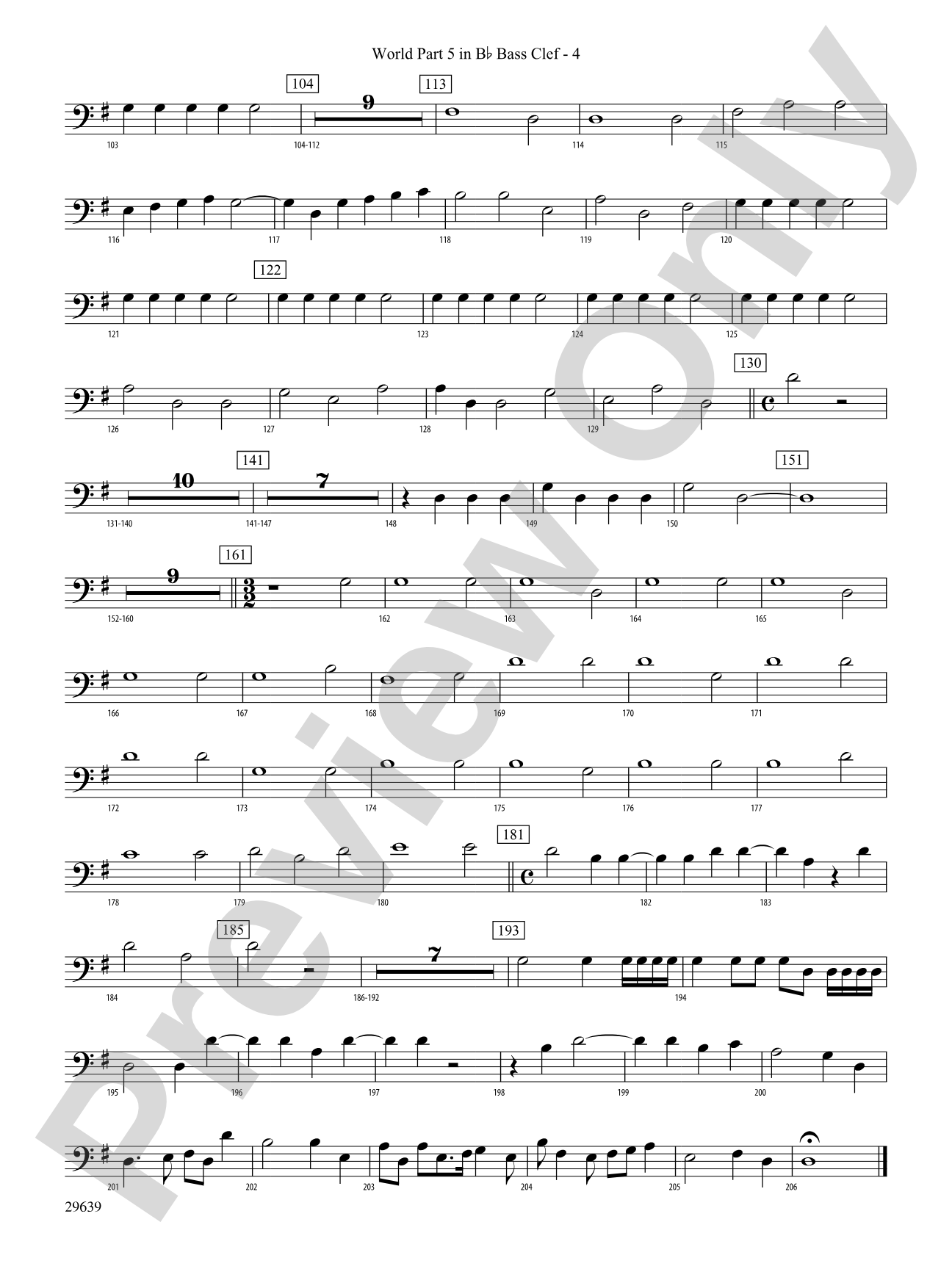 Aria Della Battaglia: (wp) 5 in Bb Bass Clef