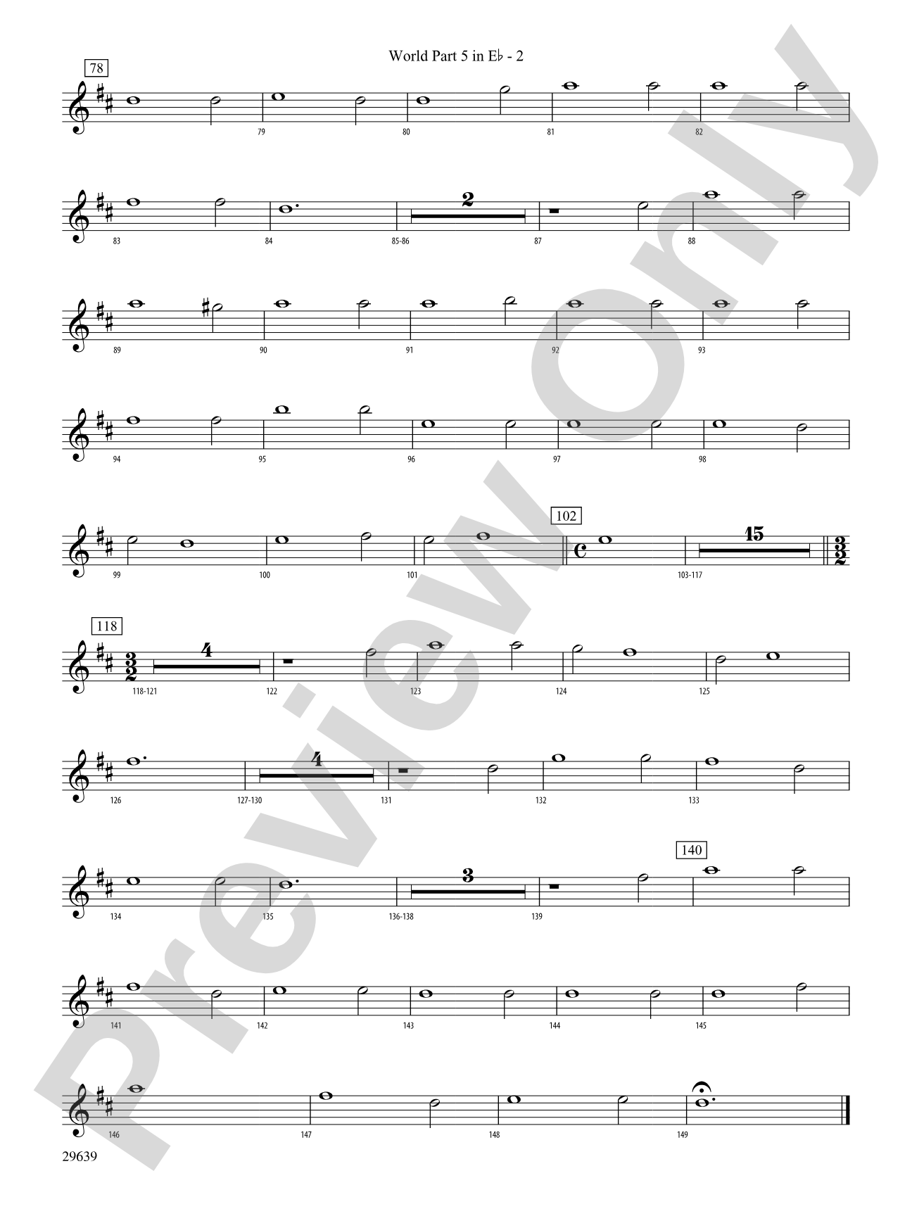 Aria Della Battaglia: (wp) 5 in Eb