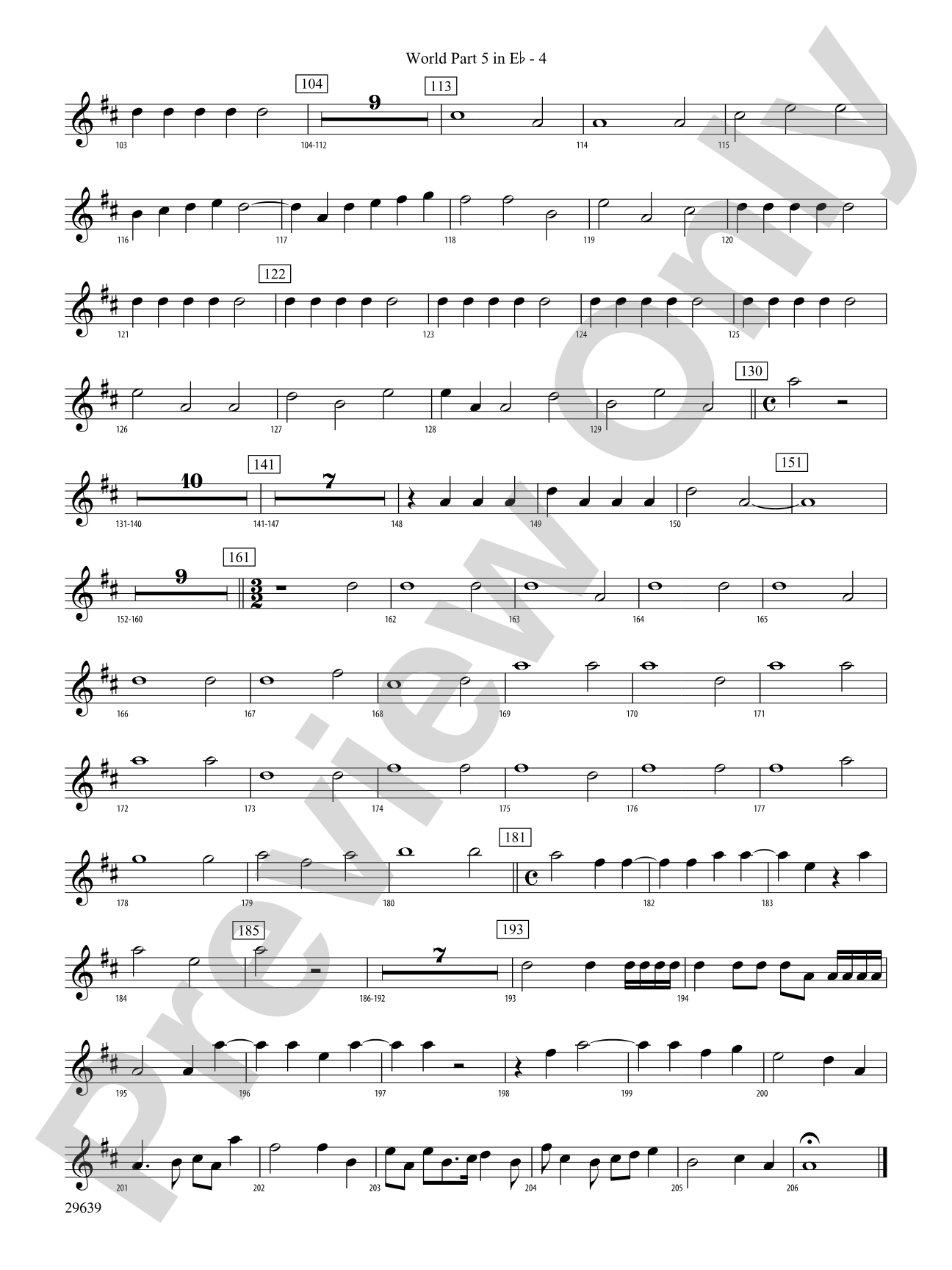 Aria Della Battaglia: (wp) 5 in Eb