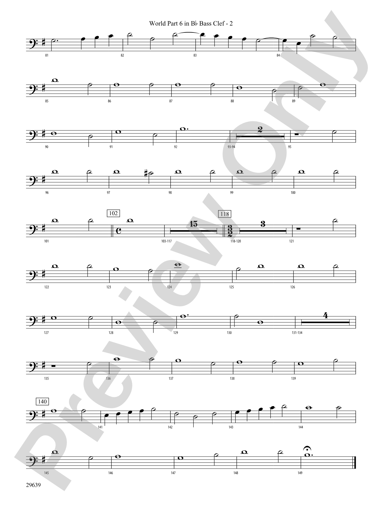 Aria Della Battaglia: (wp) 6 in Bb Bass Clef