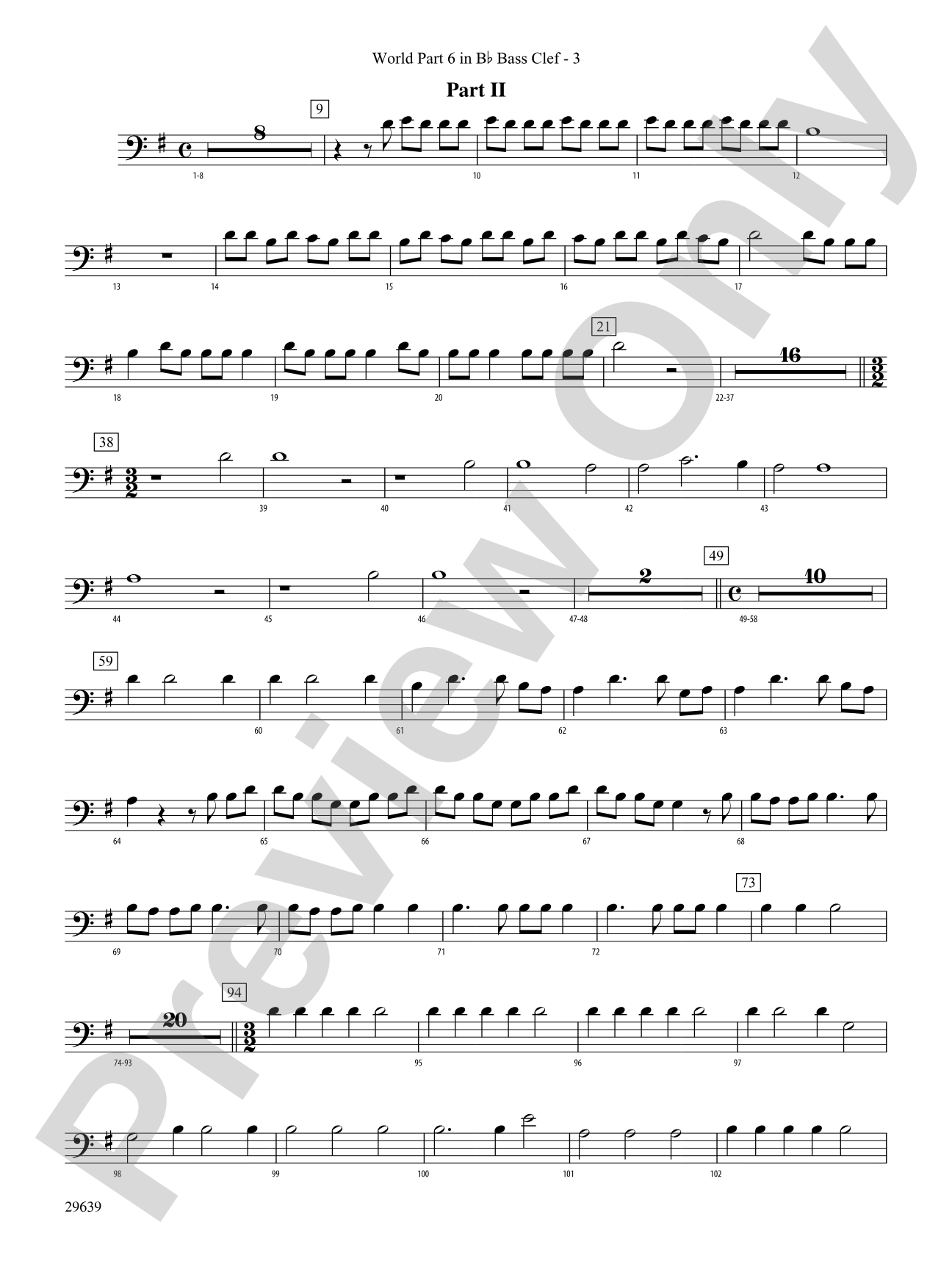 Aria Della Battaglia: (wp) 6 in Bb Bass Clef