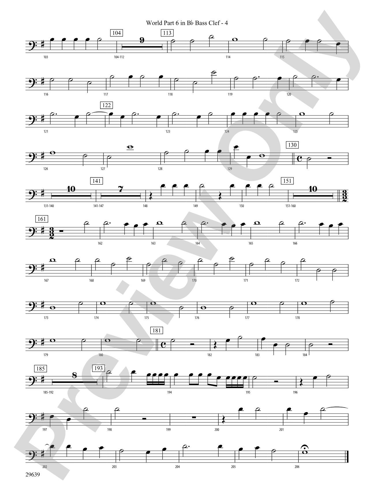 Aria Della Battaglia: (wp) 6 in Bb Bass Clef