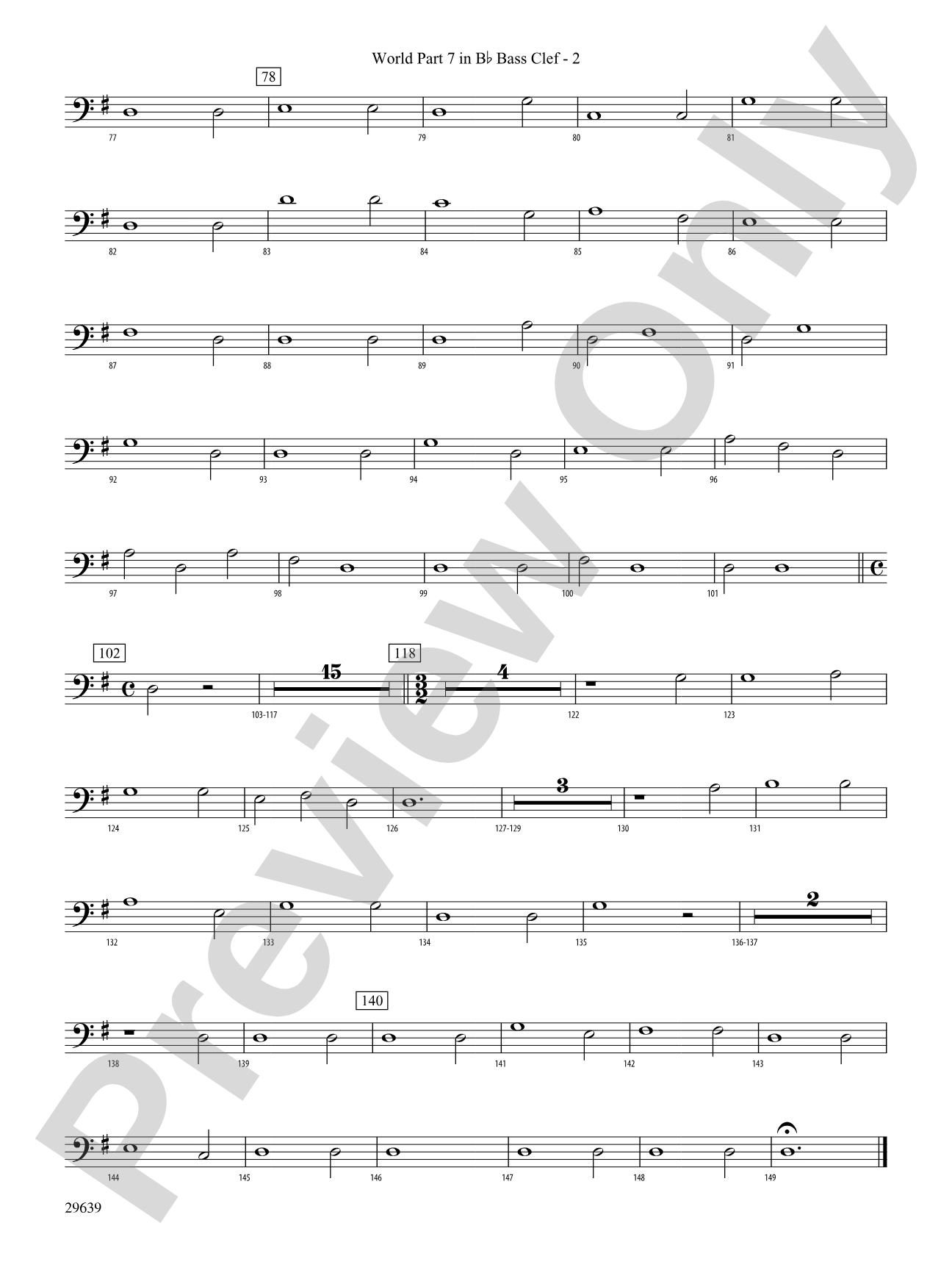 Aria Della Battaglia: (wp) 7 in Bb Bass Clef