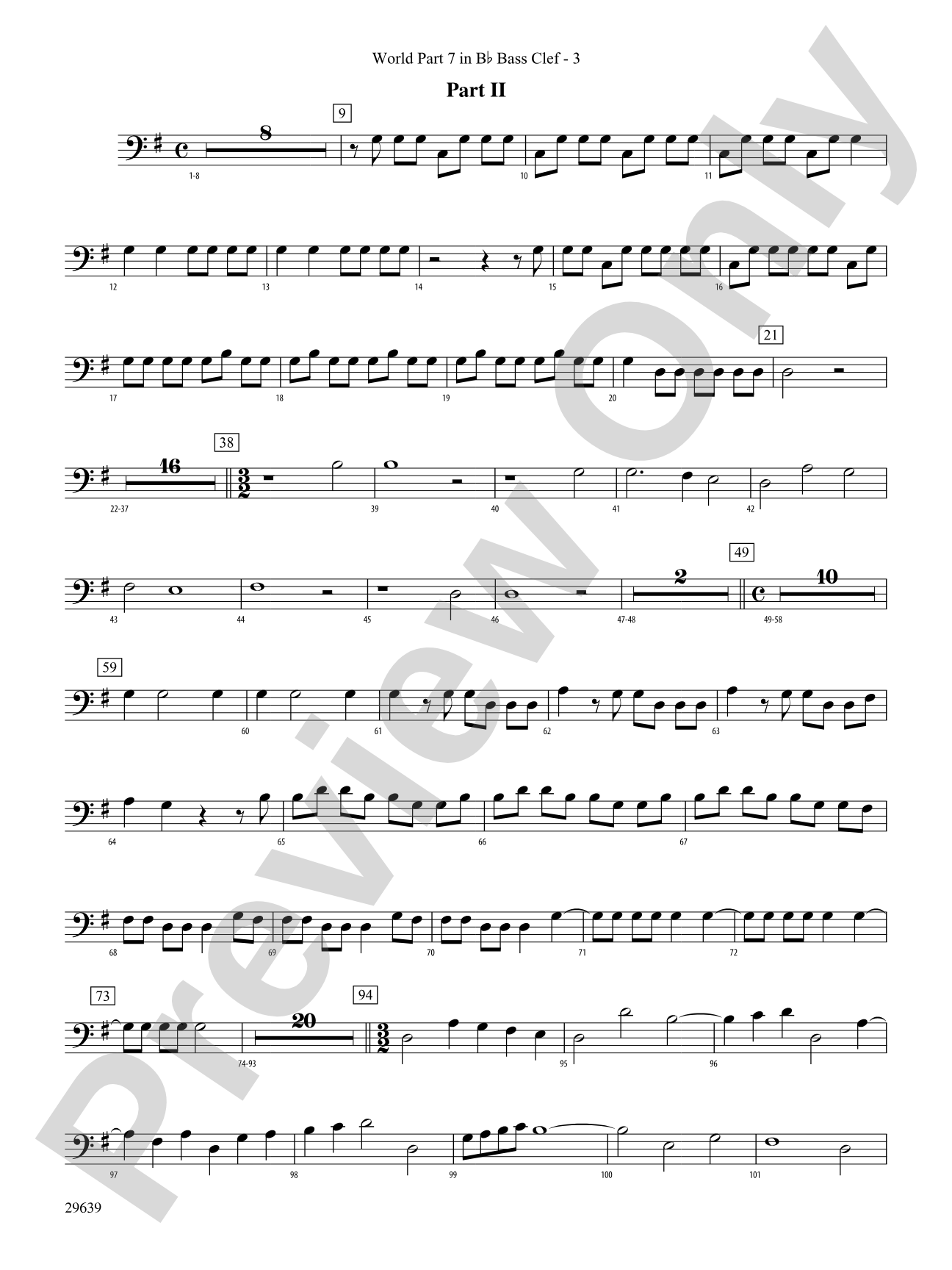 Aria Della Battaglia: (wp) 7 in Bb Bass Clef