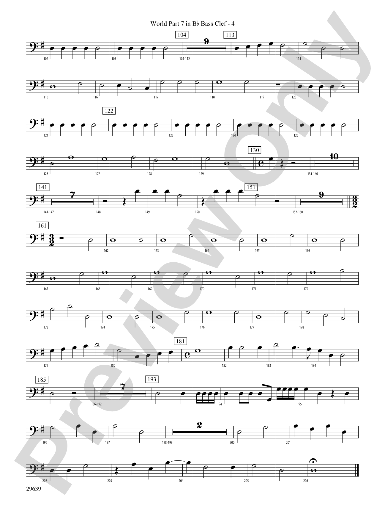 Aria Della Battaglia: (wp) 7 in Bb Bass Clef