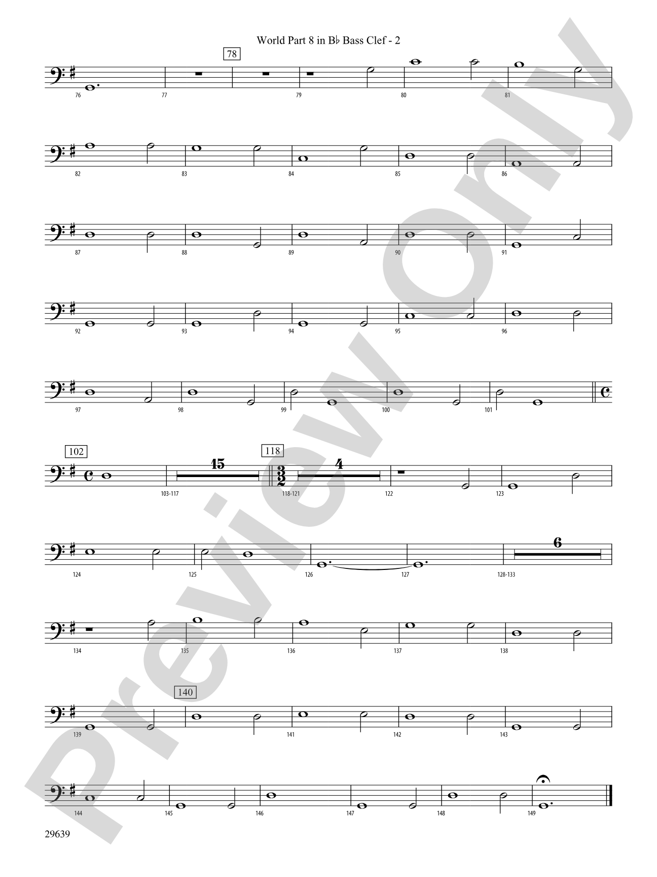 Aria Della Battaglia: (wp) 8 in Bb Bass Clef