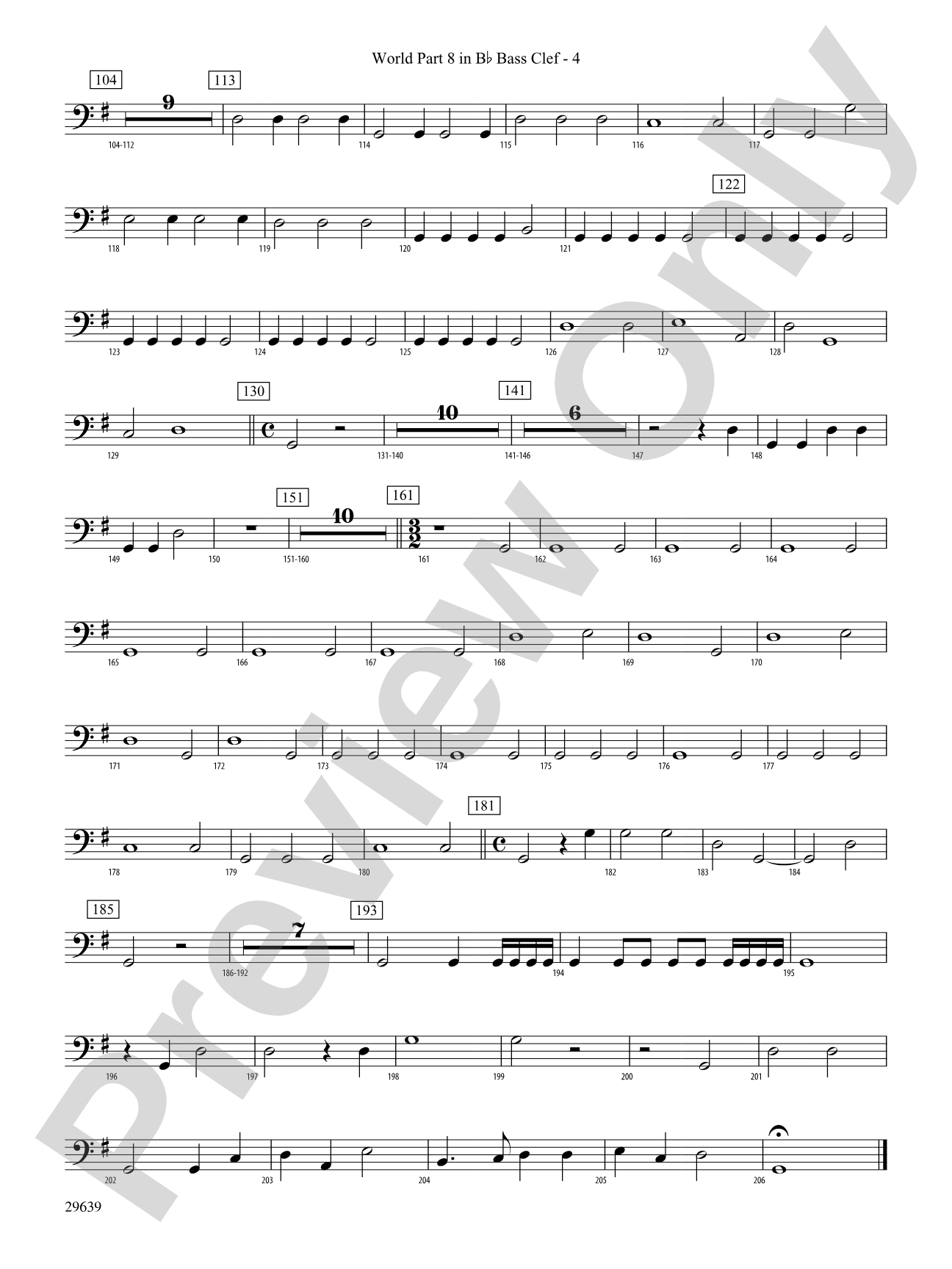 Aria Della Battaglia: (wp) 8 in Bb Bass Clef
