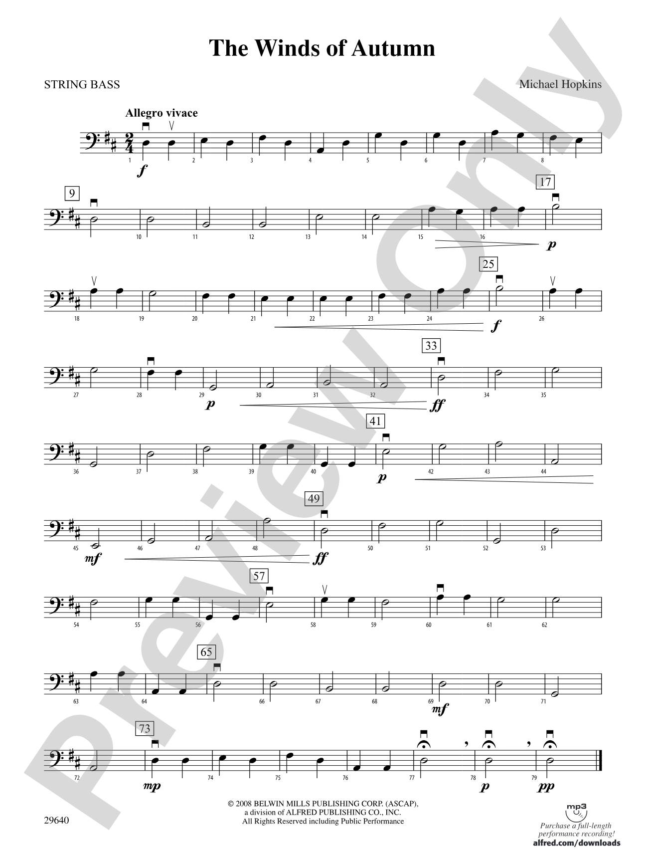 The Winds of Autumn: String Bass