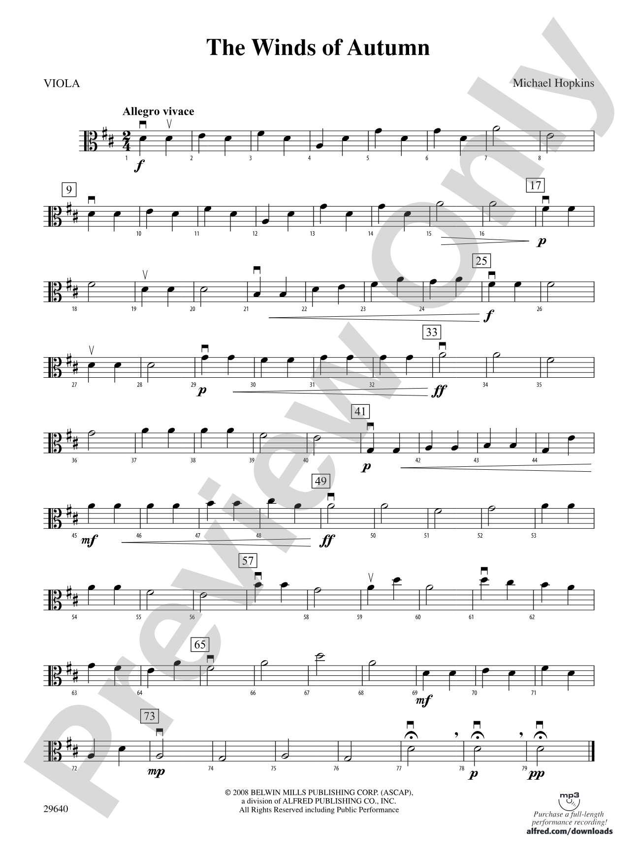The Winds of Autumn: Viola
