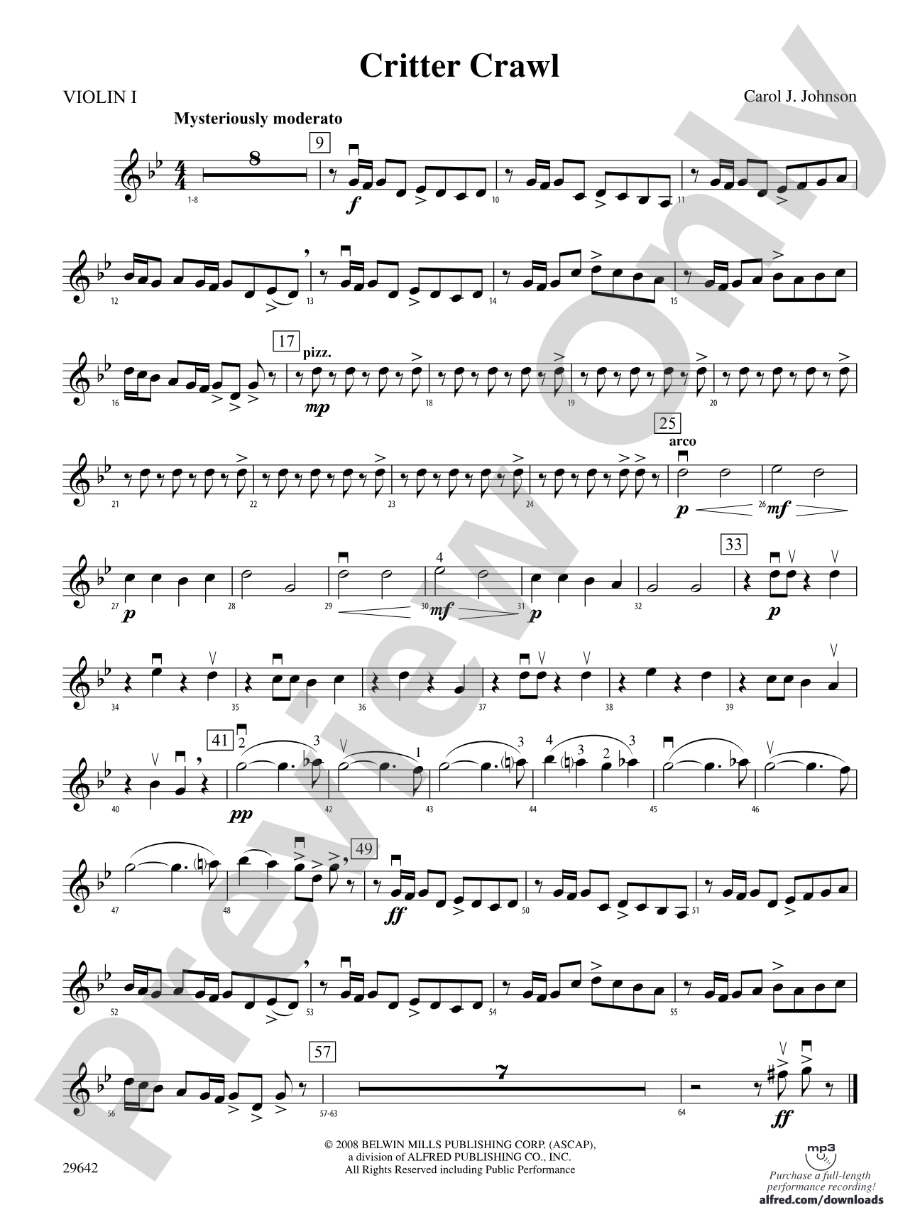 Critter Crawl: 1st Violin