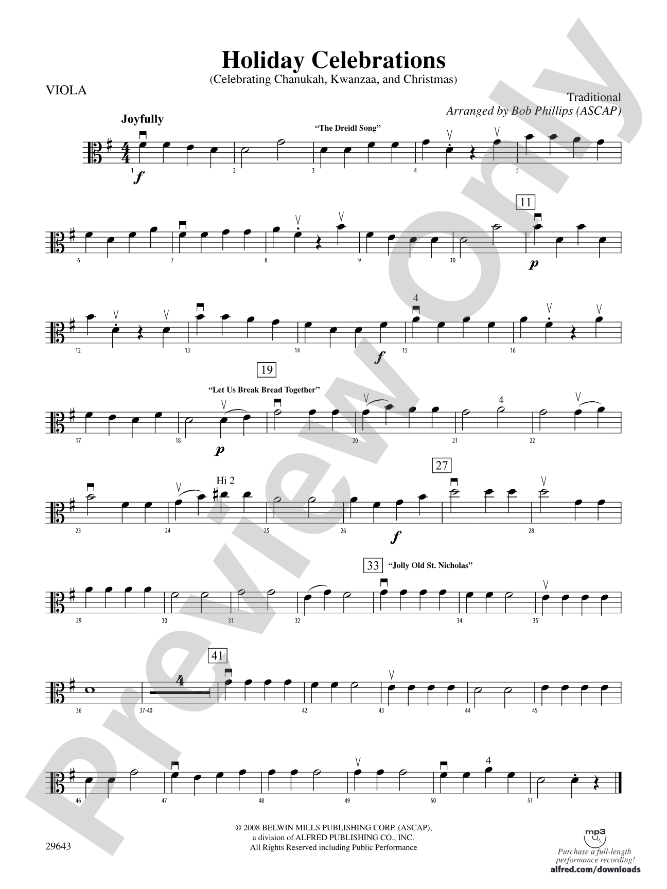 Holiday Celebrations (Celebrating Chanukah, Kwanzaa and Christmas): Viola