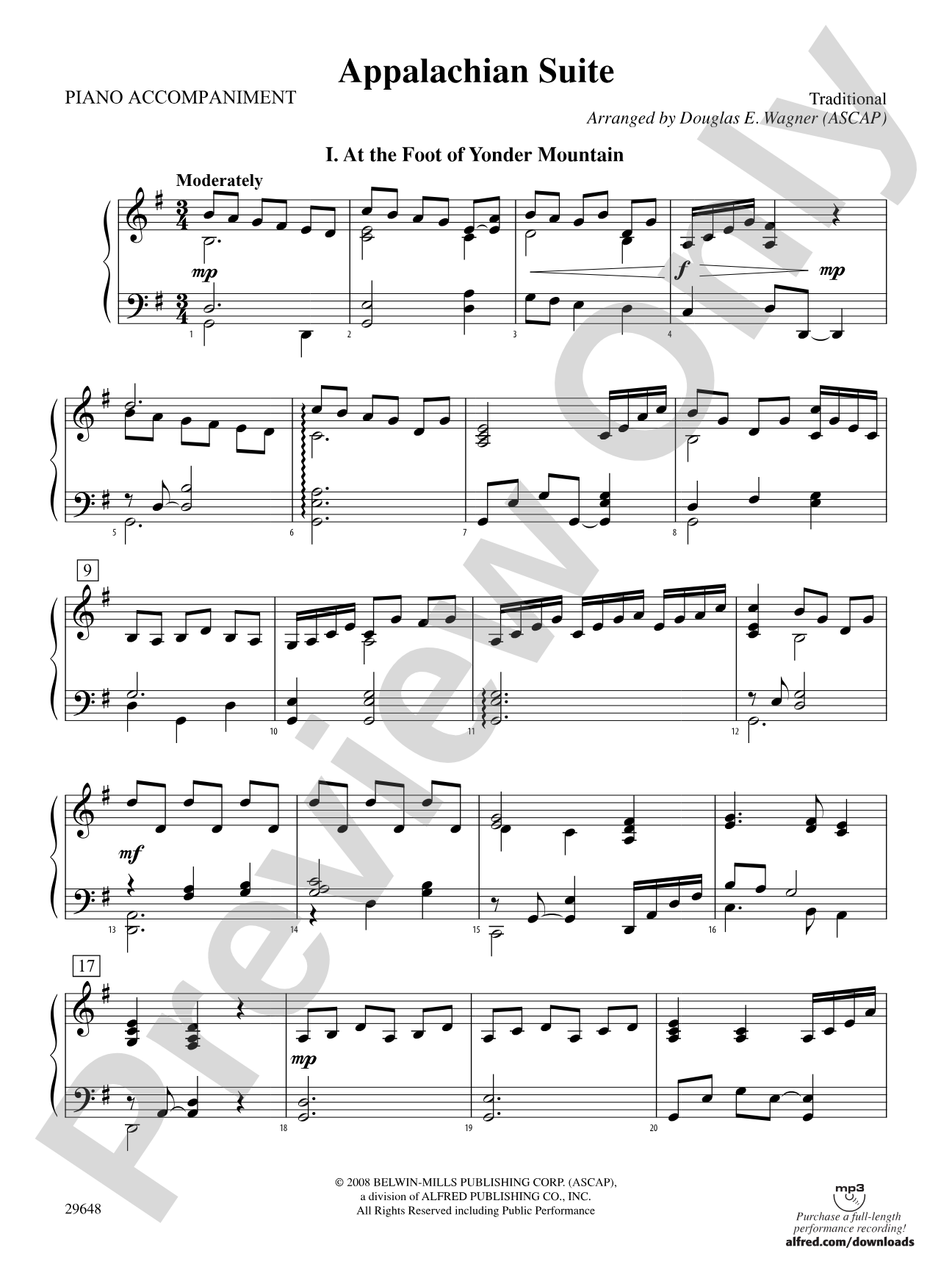 Appalachian Suite: Piano Accompaniment