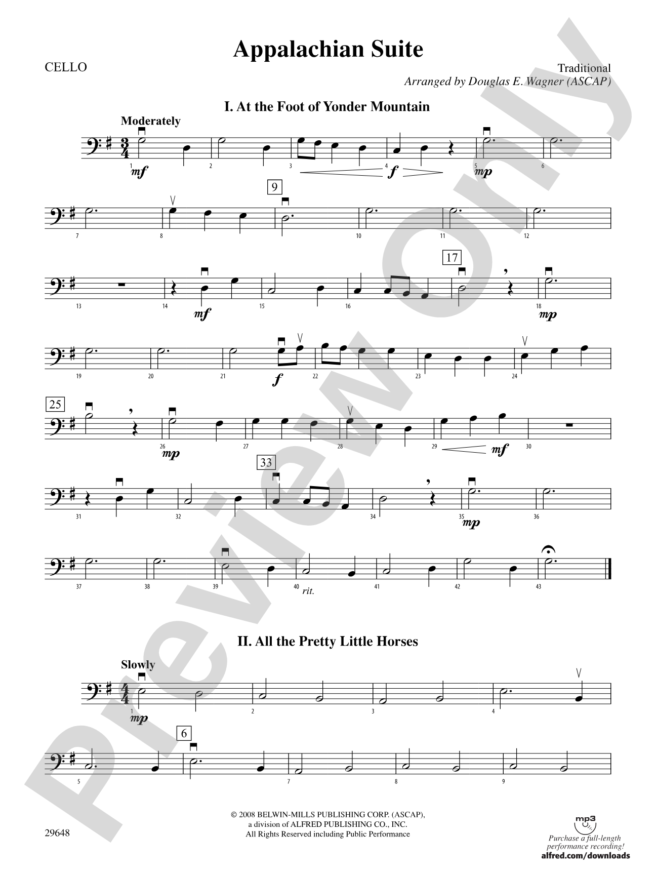 Appalachian Suite: Cello