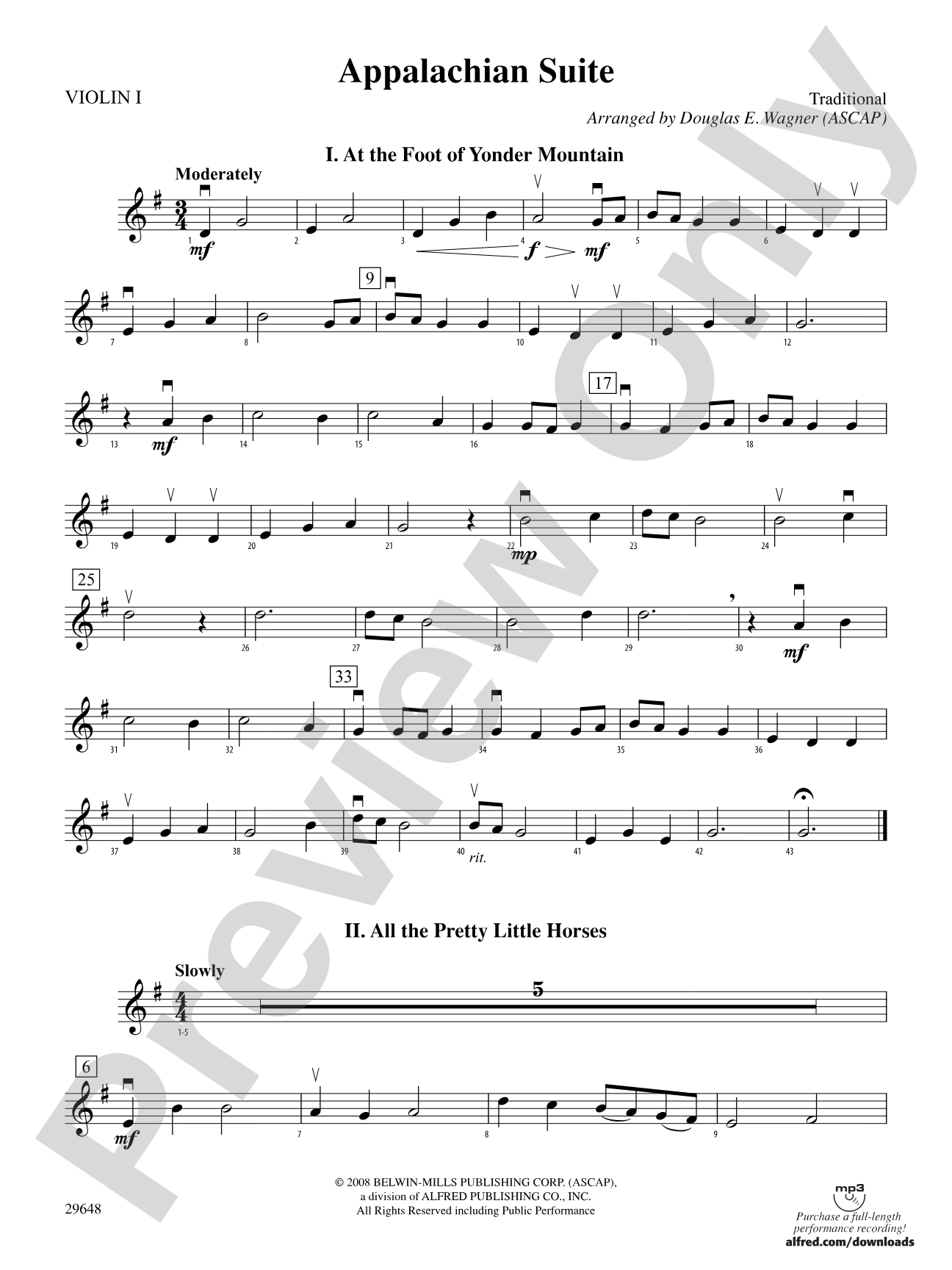 Appalachian Suite: 1st Violin