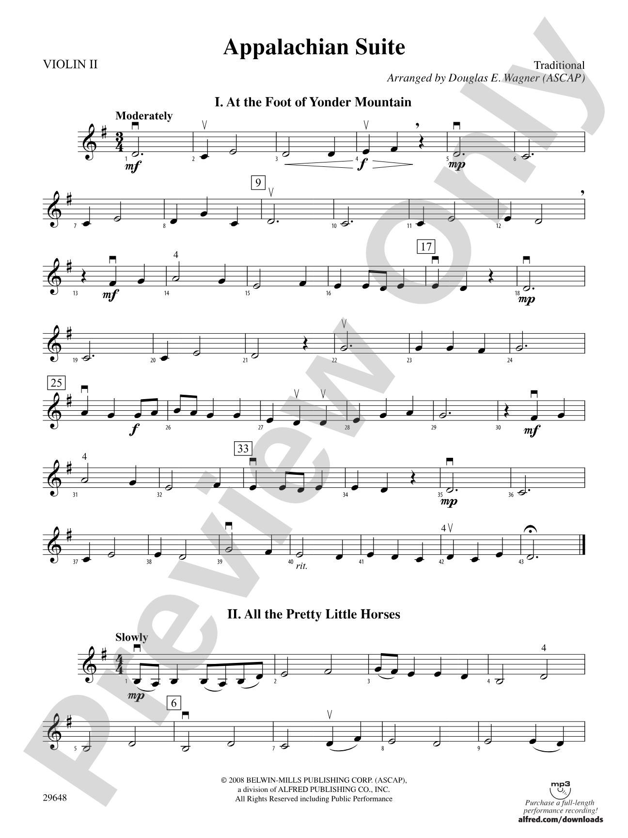 Appalachian Suite: 2nd Violin