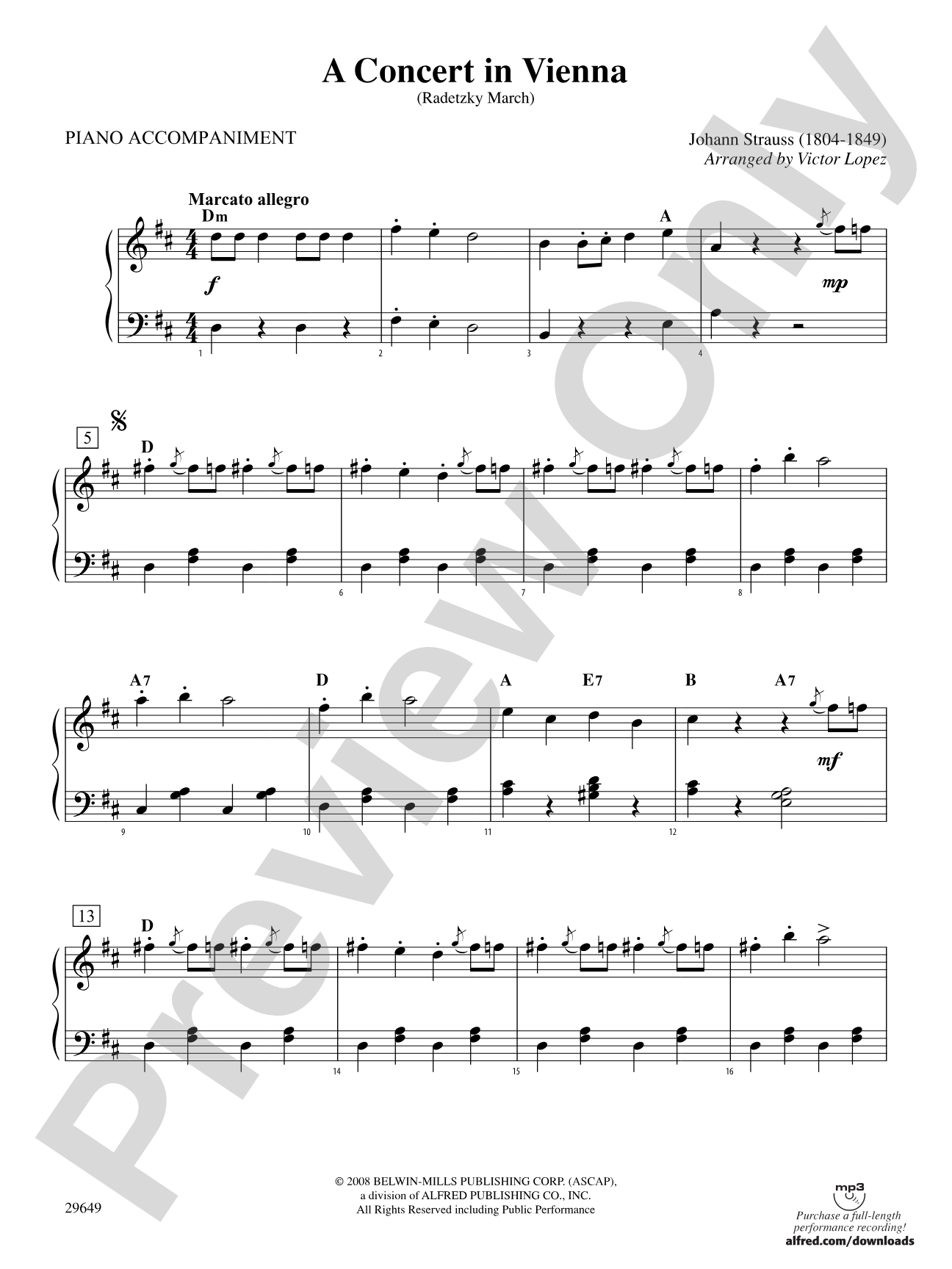 A Concert in Vienna: Piano Accompaniment