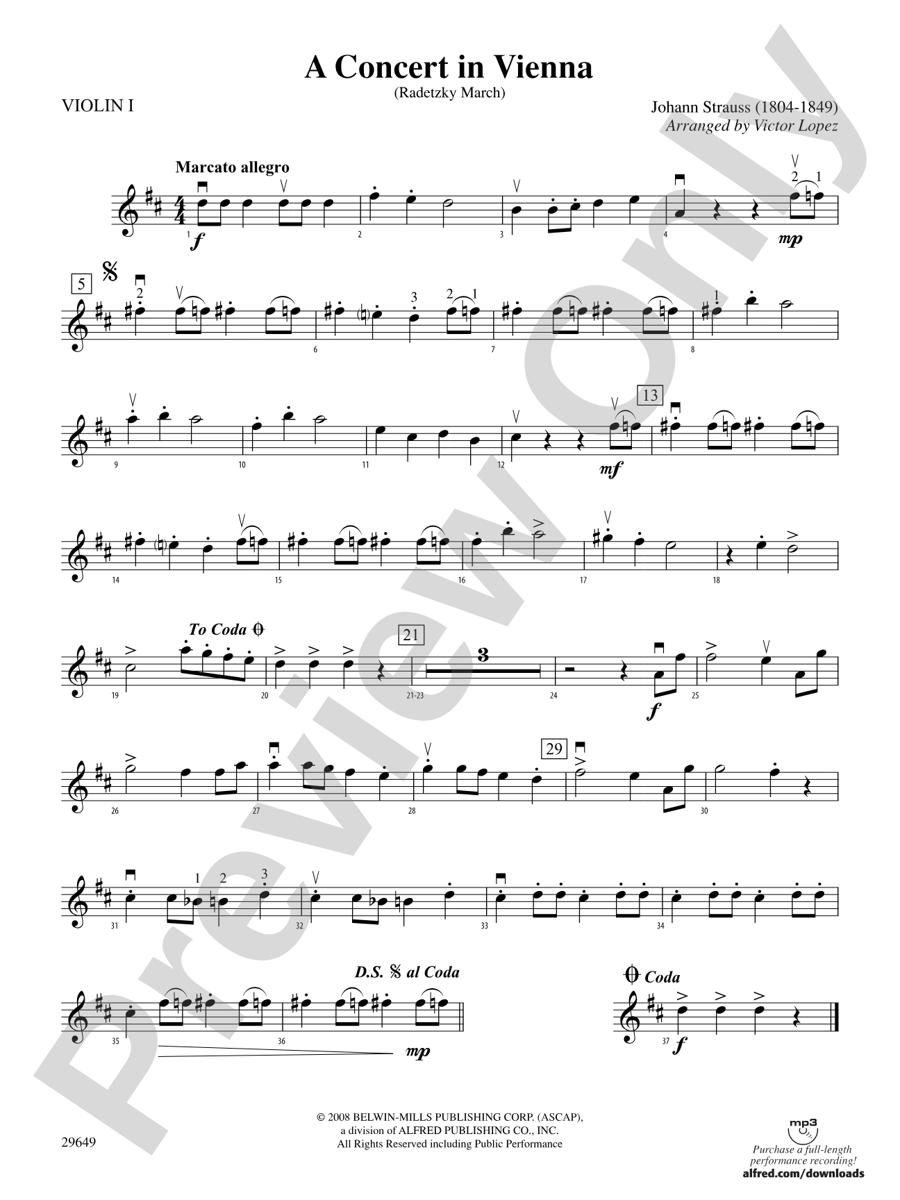 A Concert in Vienna: 1st Violin