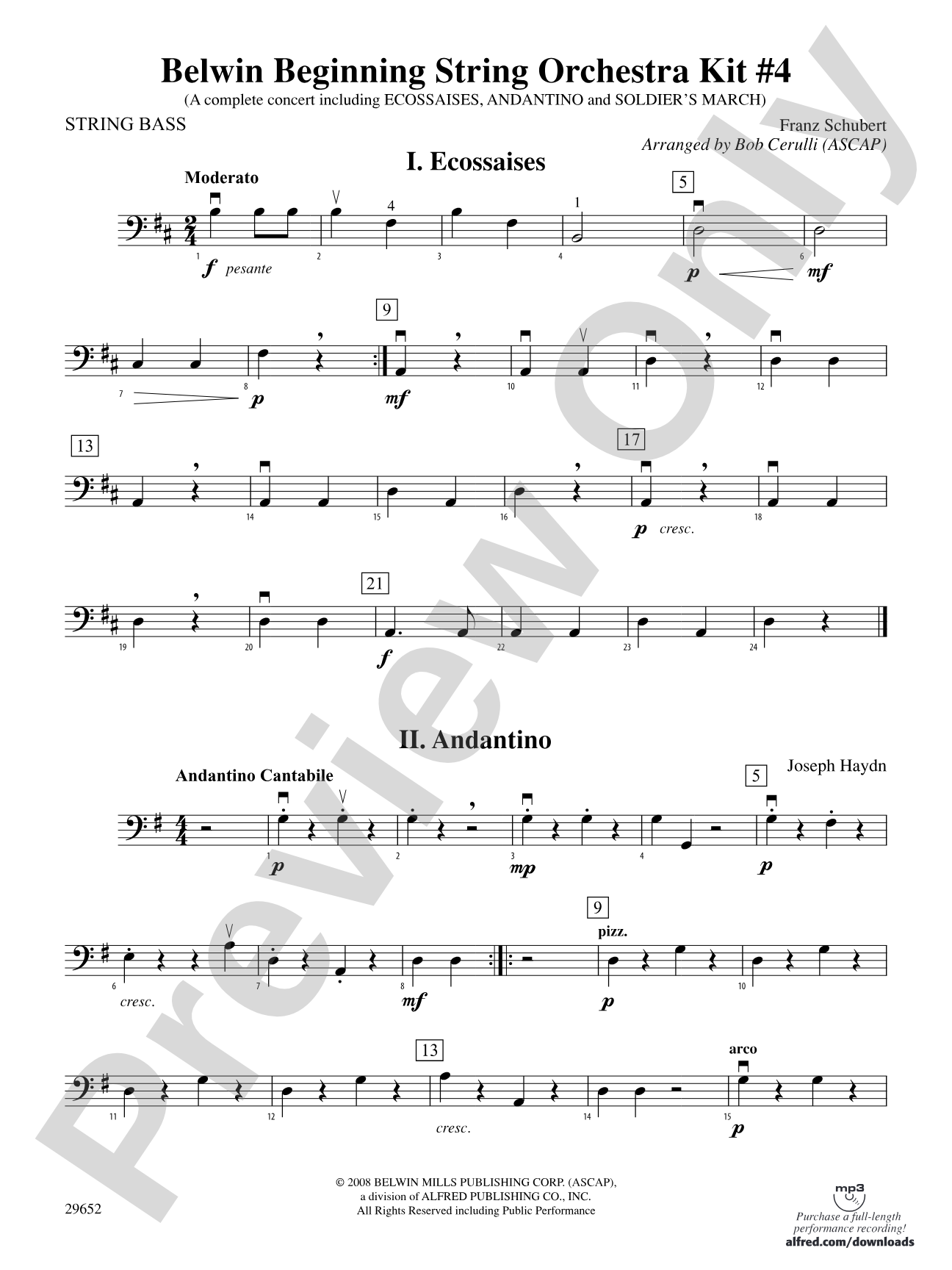 Belwin Beginning String Orchestra Kit #4: String Bass