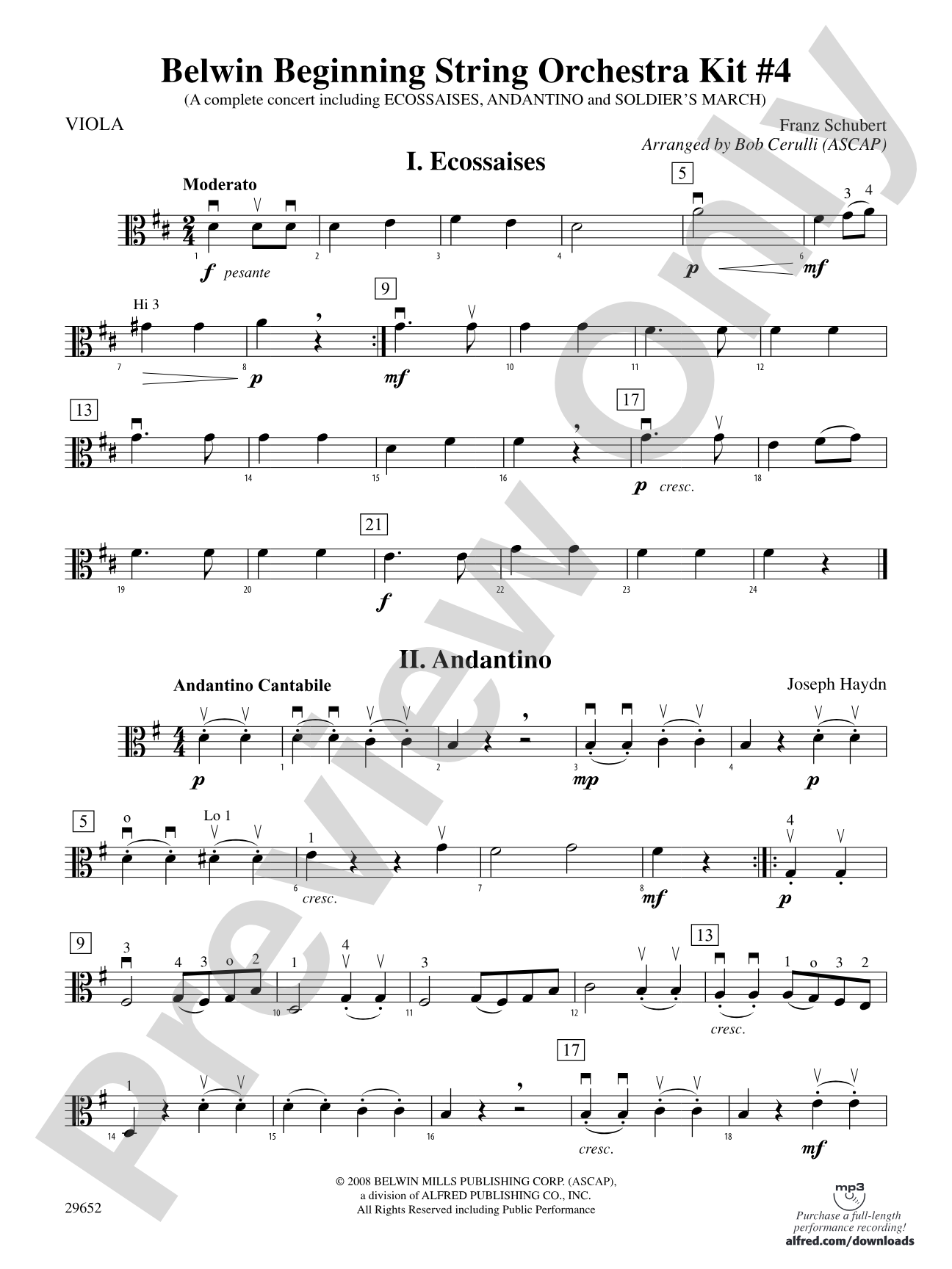 Belwin Beginning String Orchestra Kit #4: Viola
