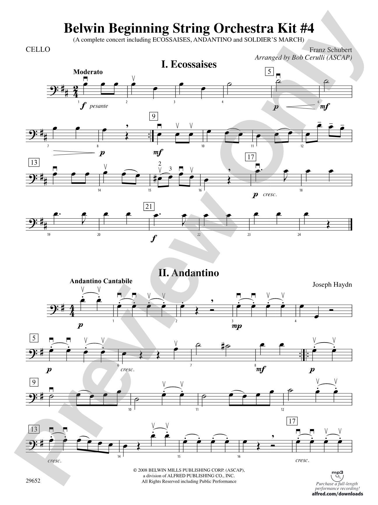 Belwin Beginning String Orchestra Kit #4: Cello