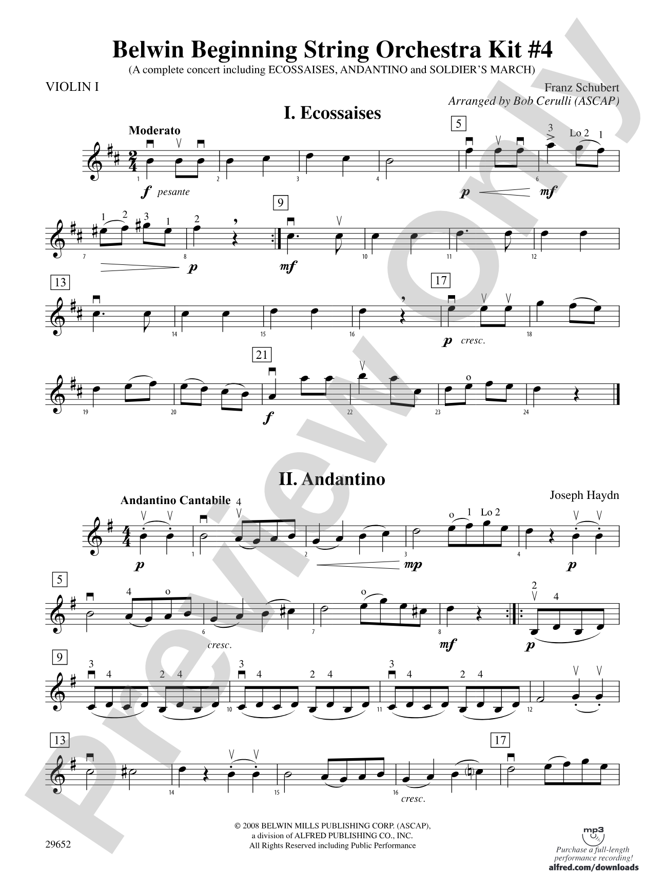 Belwin Beginning String Orchestra Kit #4: 1st Violin