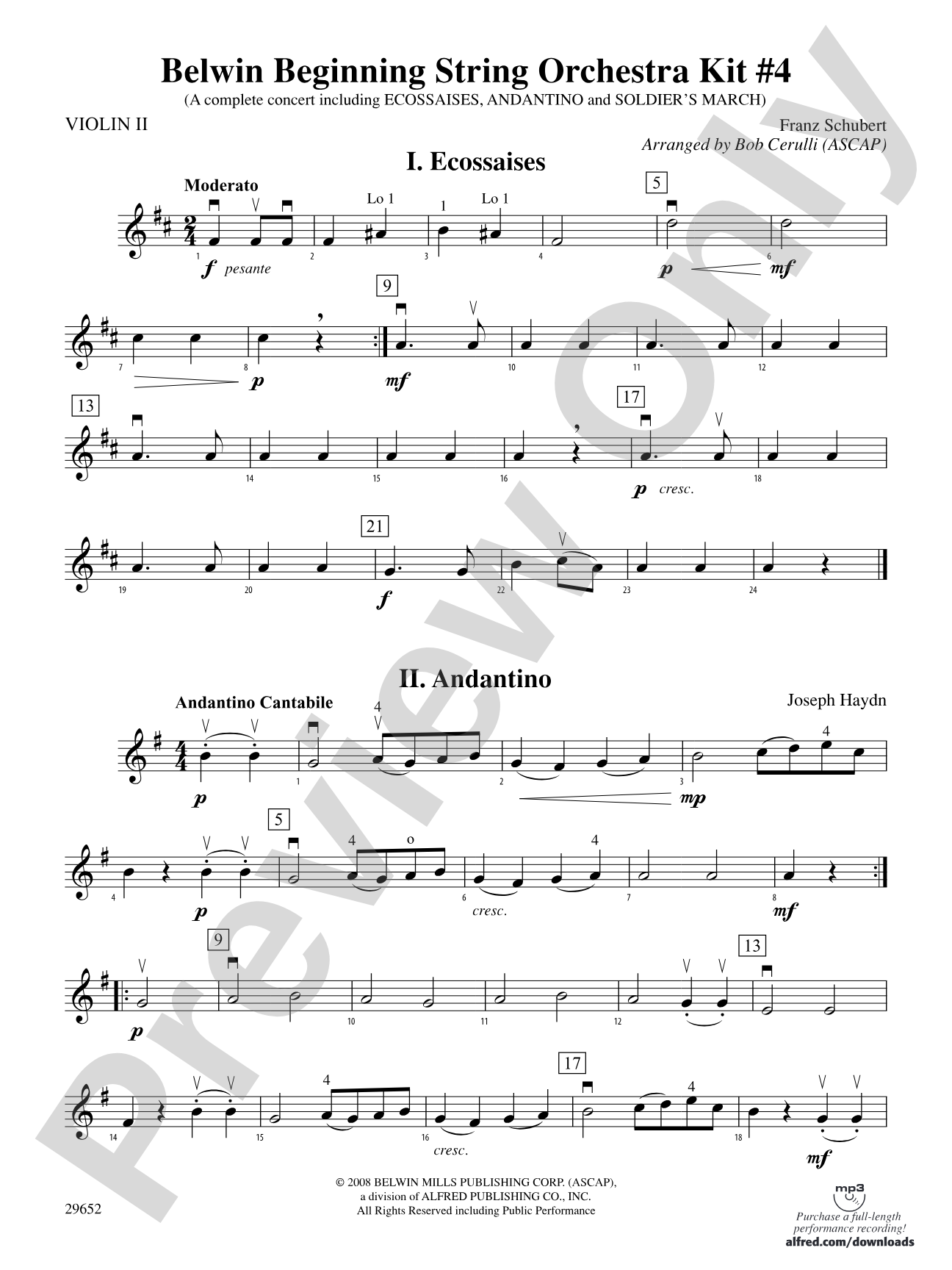 Belwin Beginning String Orchestra Kit #4: 2nd Violin