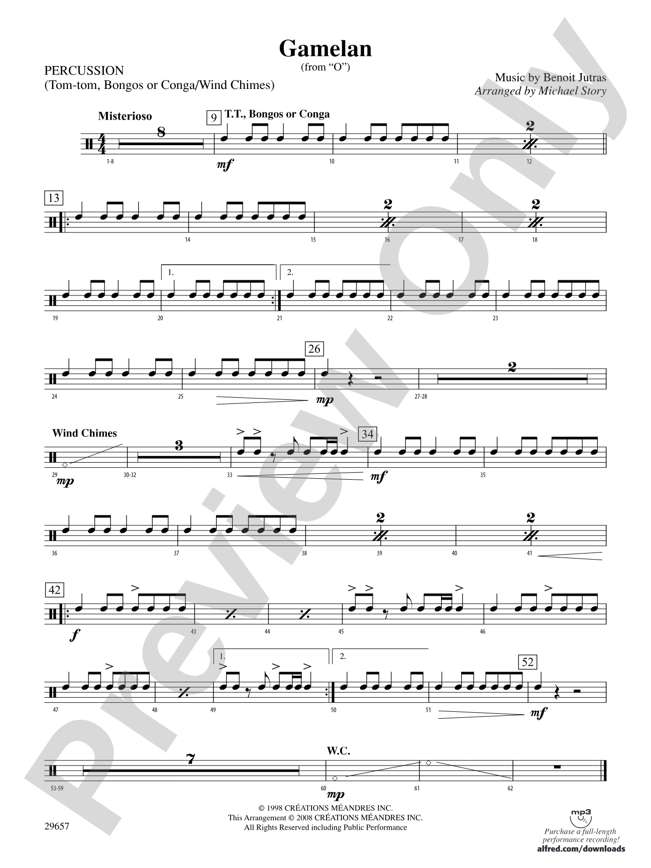Gamelan (from Cirque du Soleil's "O"): 1st Percussion