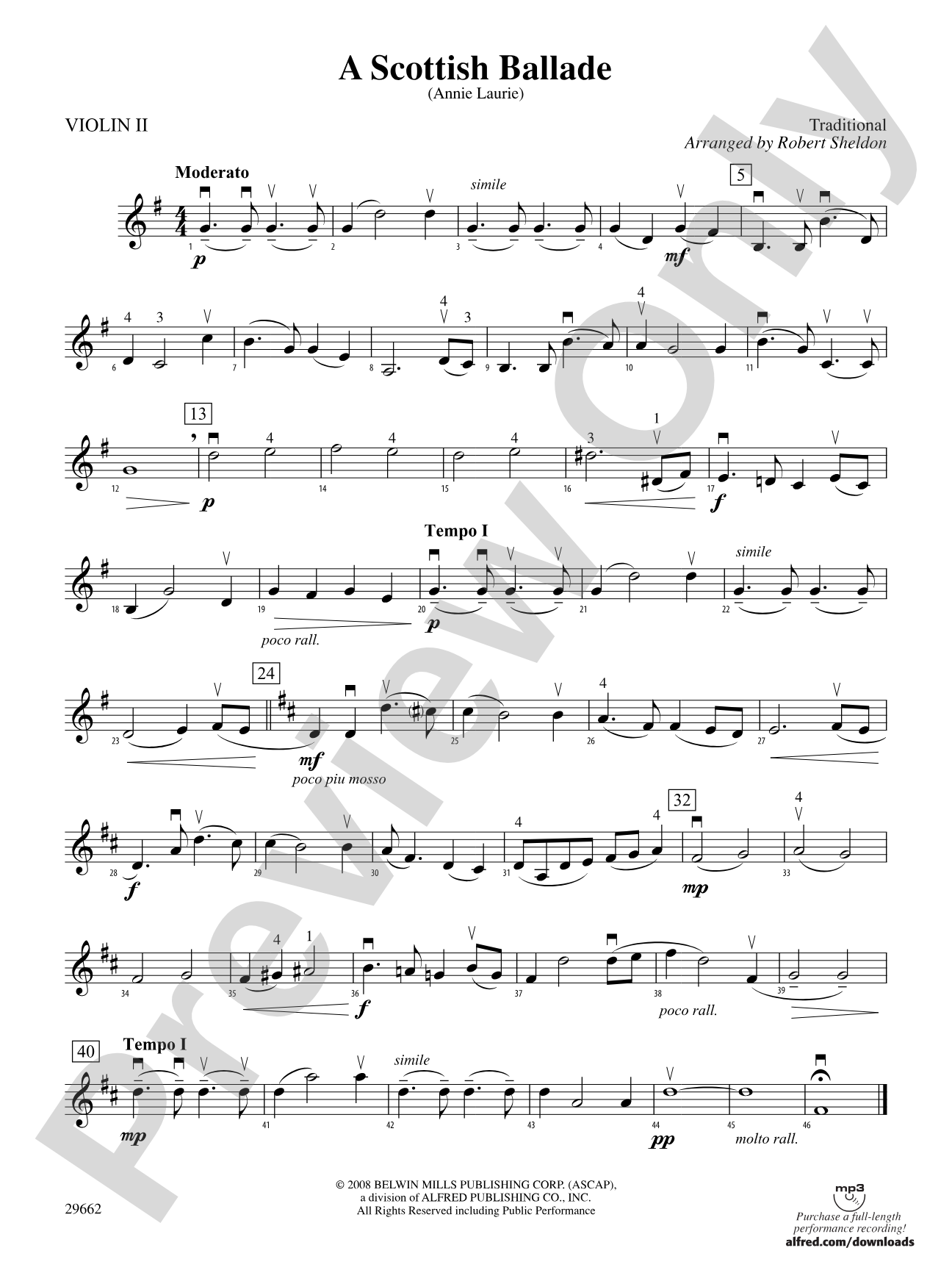 A Scottish Ballade (Annie Laurie): 2nd Violin