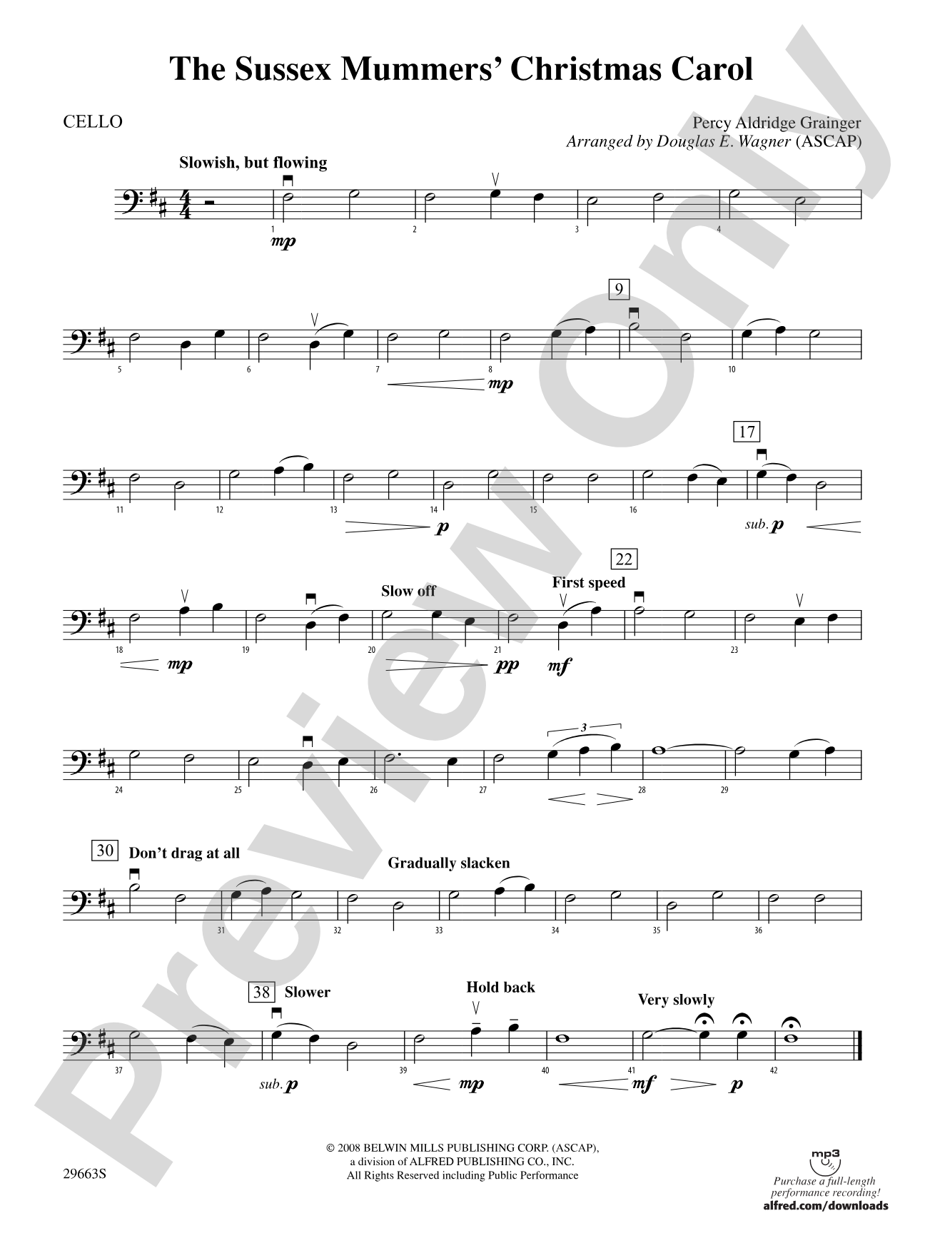 The Sussex Mummers' Christmas Carol: Cello
