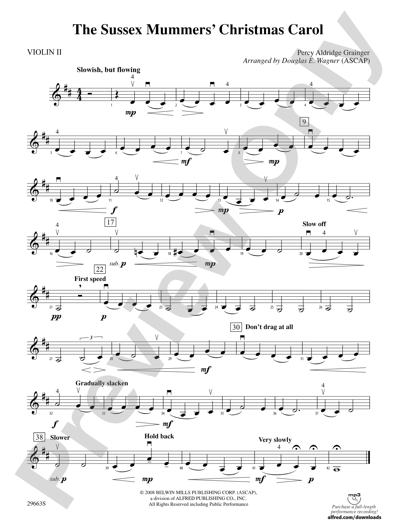 The Sussex Mummers' Christmas Carol: 2nd Violin