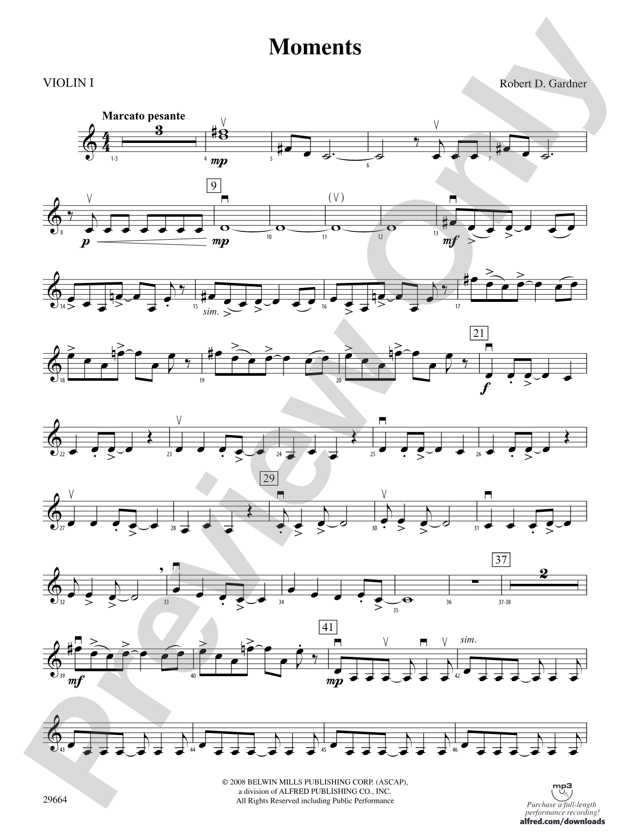 Moments: 1st Violin