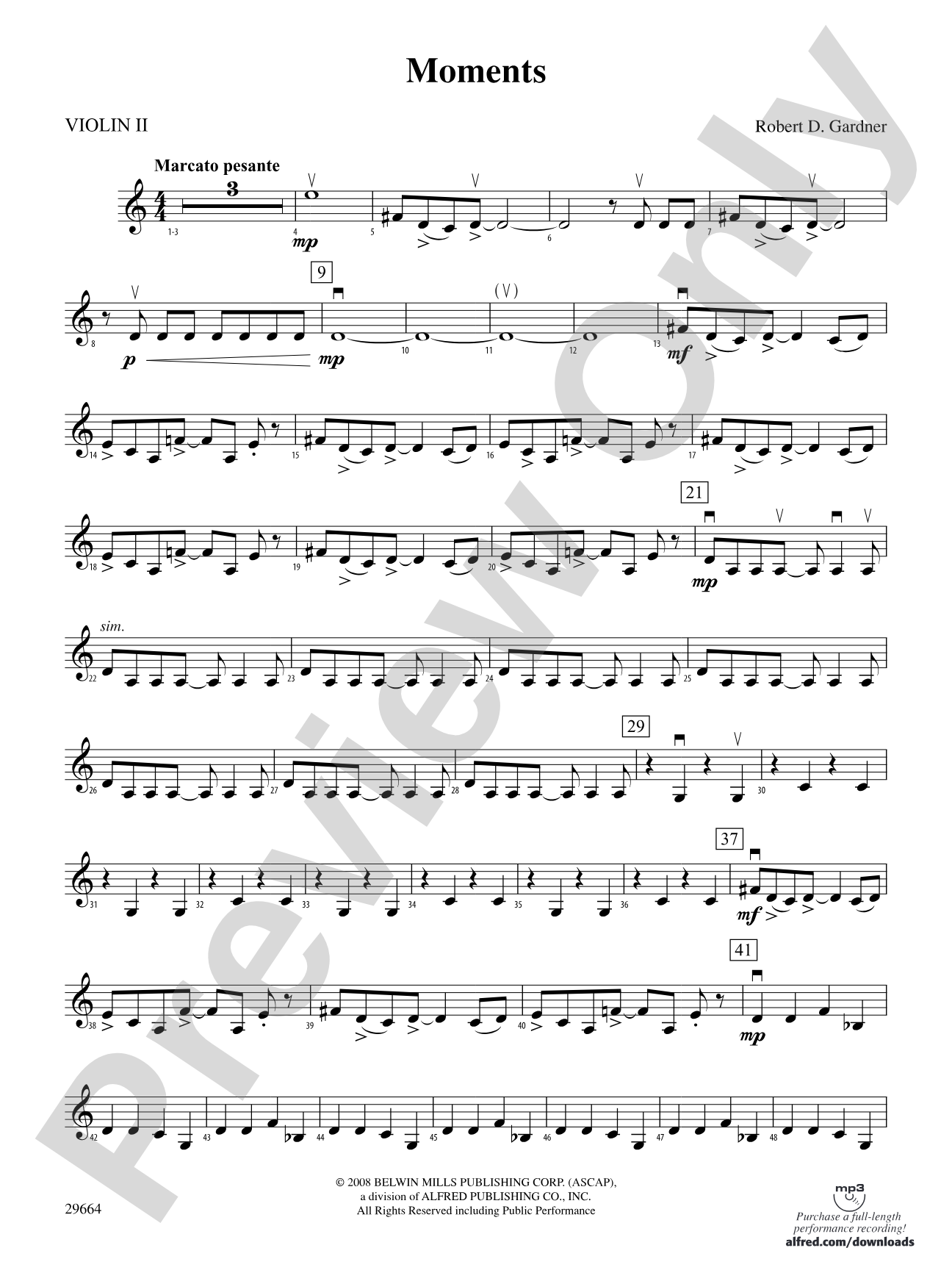 Moments: 2nd Violin