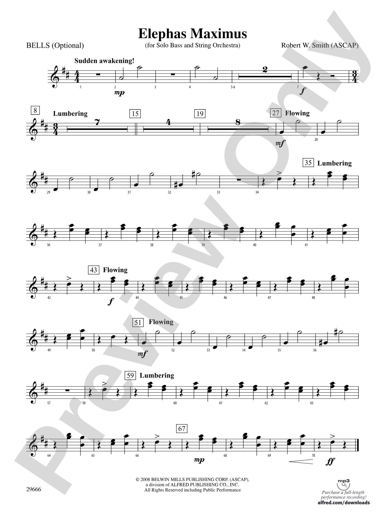 Elephas Maximus (For Solo Bass and String Orchestra): Bells