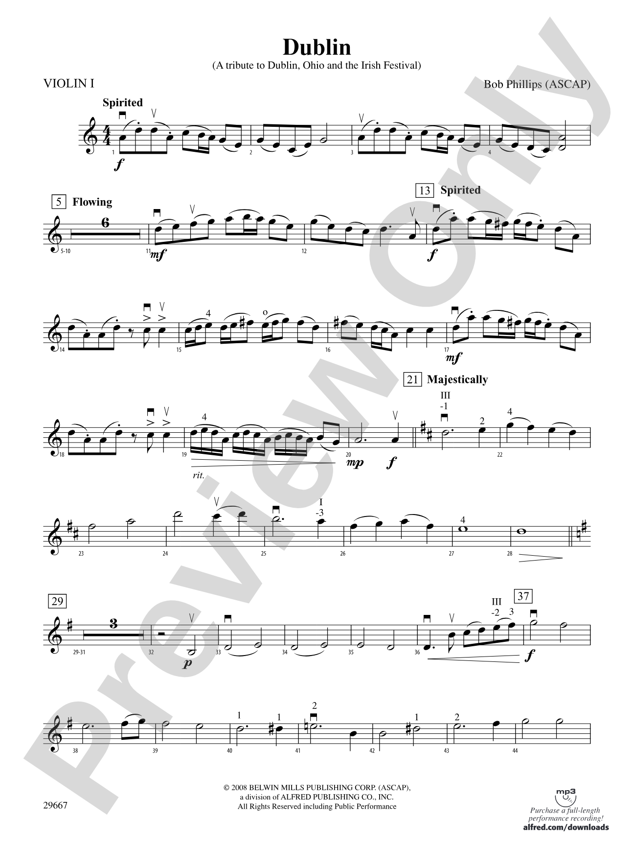 Dublin (A tribute to Dublin, Ohio and the Irish Festival): 1st Violin