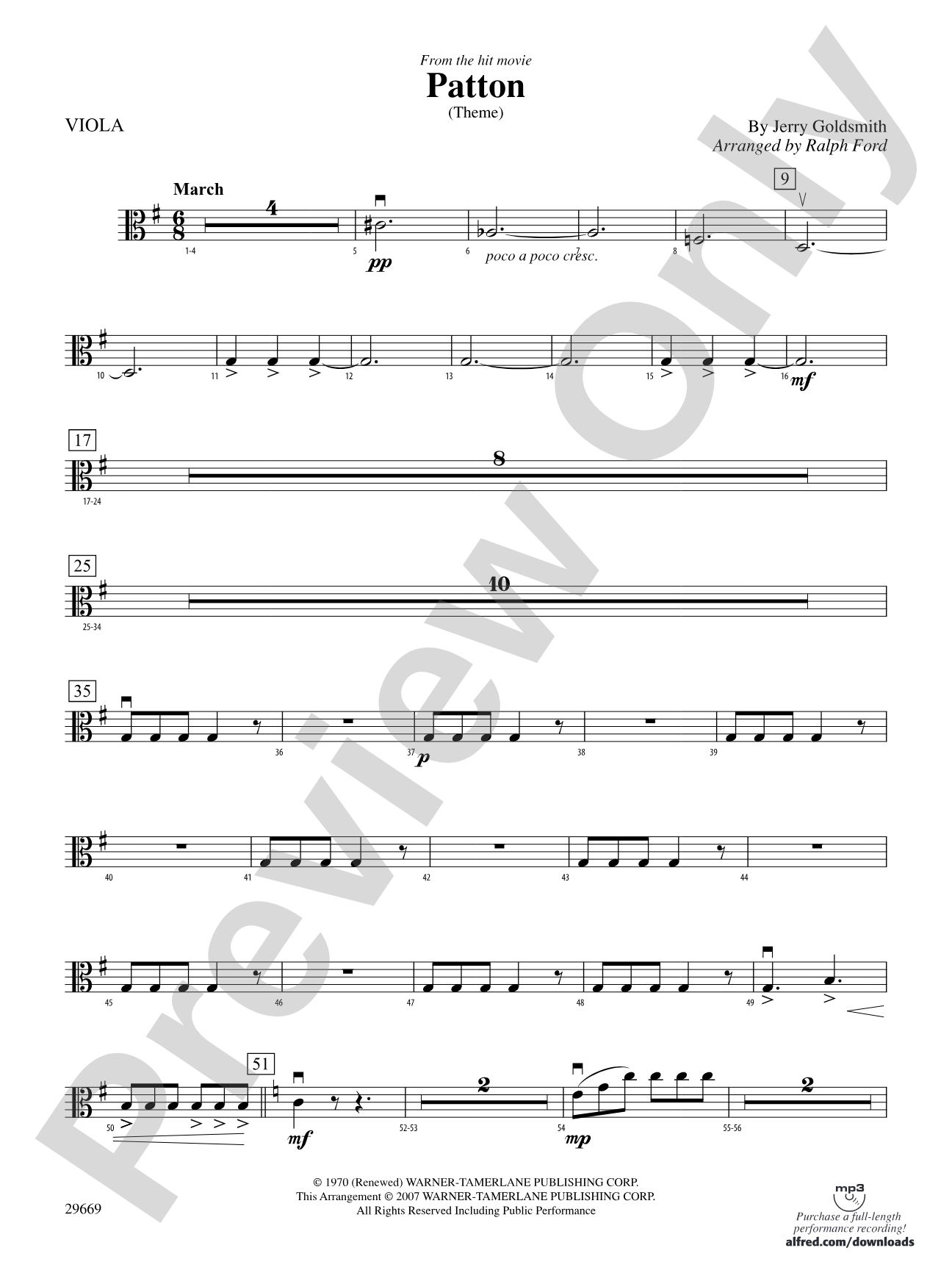 Patton (Theme): Viola