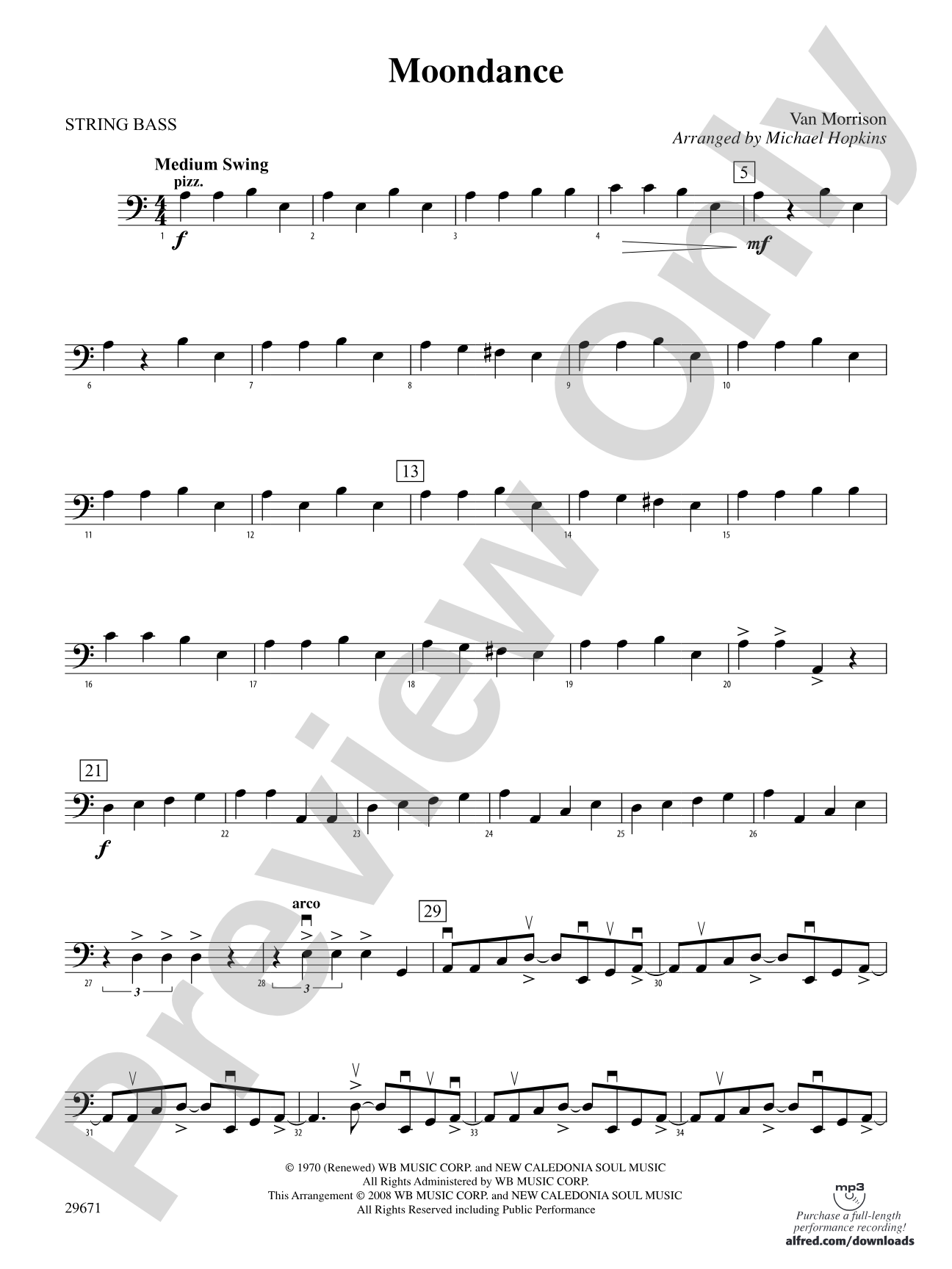 Moondance: String Bass