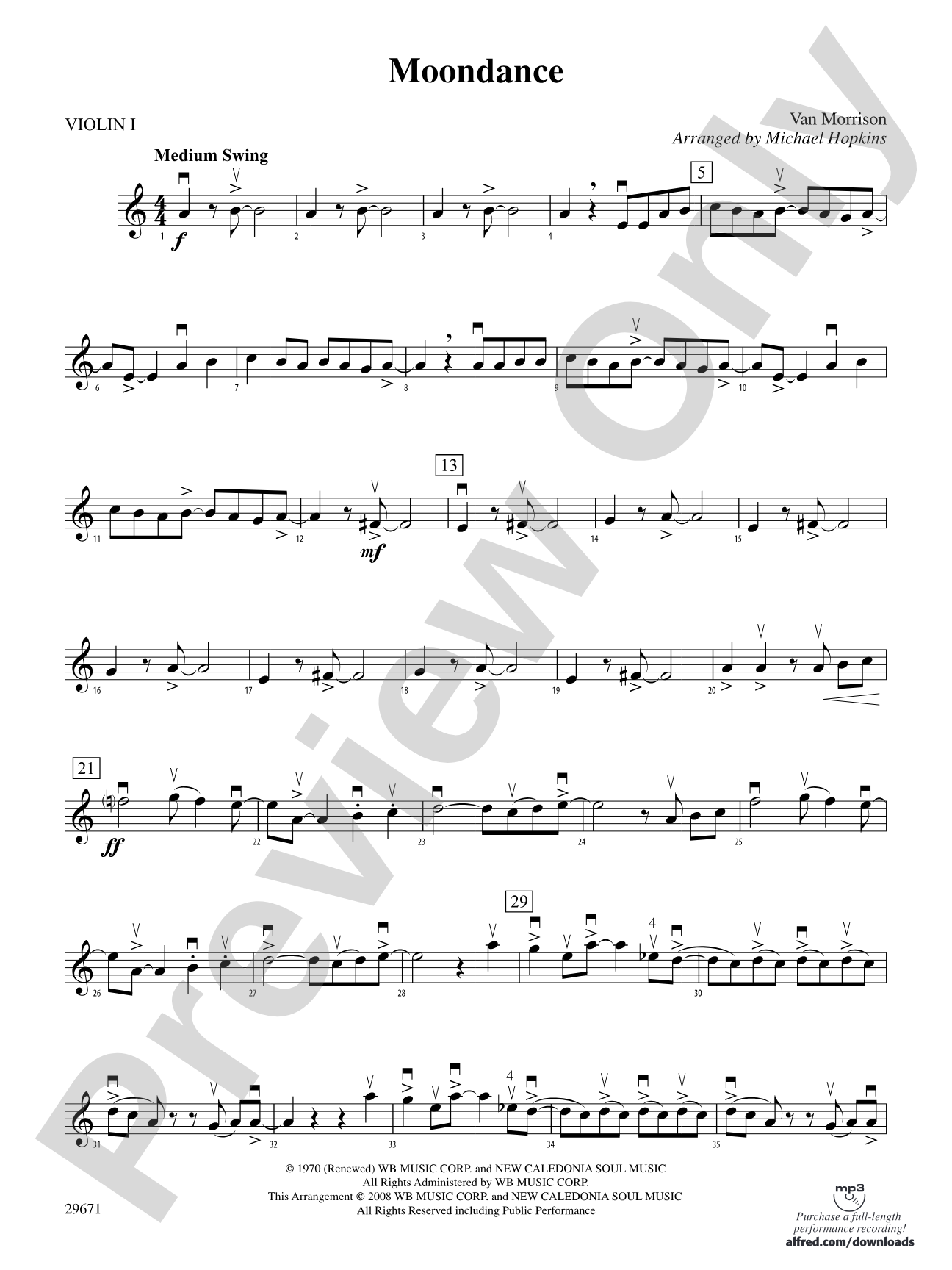 Moondance: 1st Violin