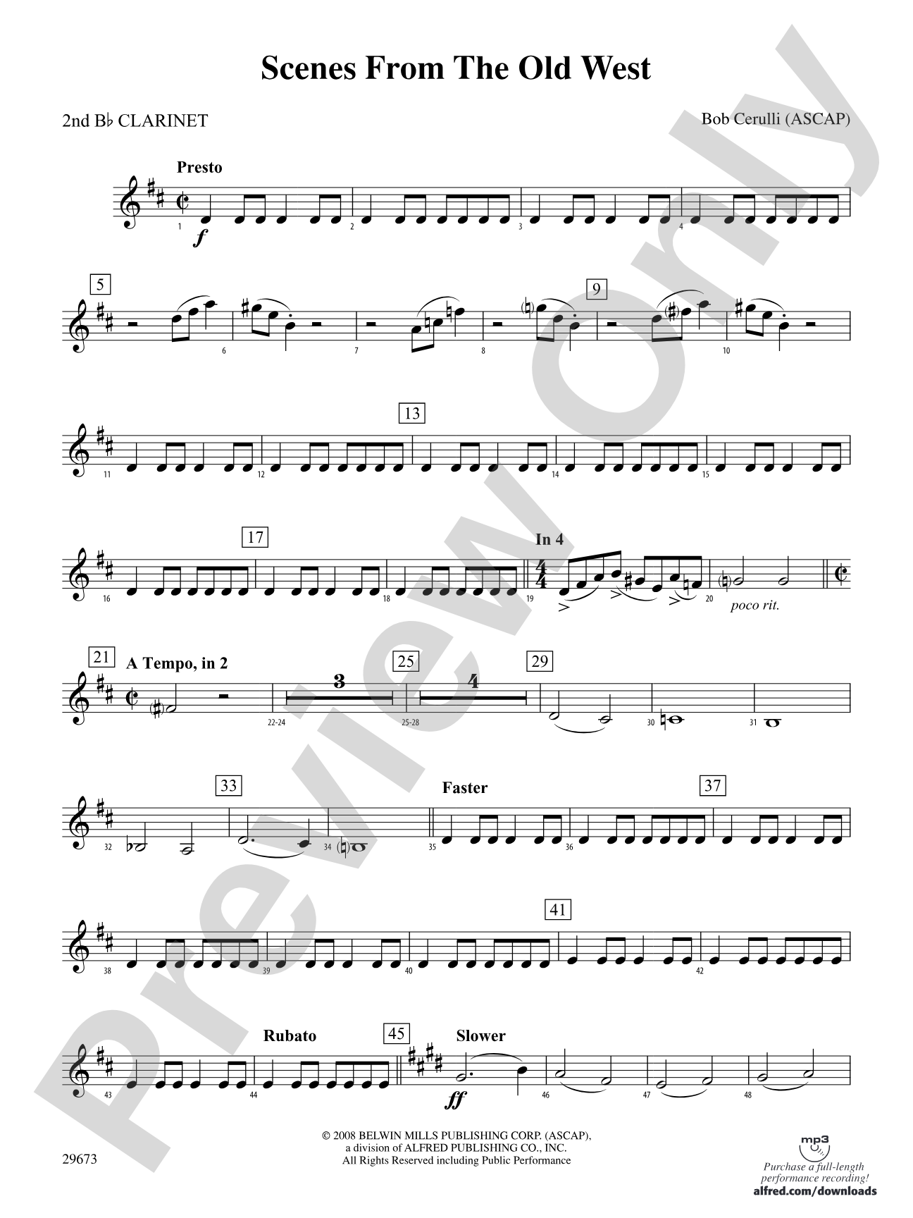 Scenes from the Old West: 2nd B-flat Clarinet