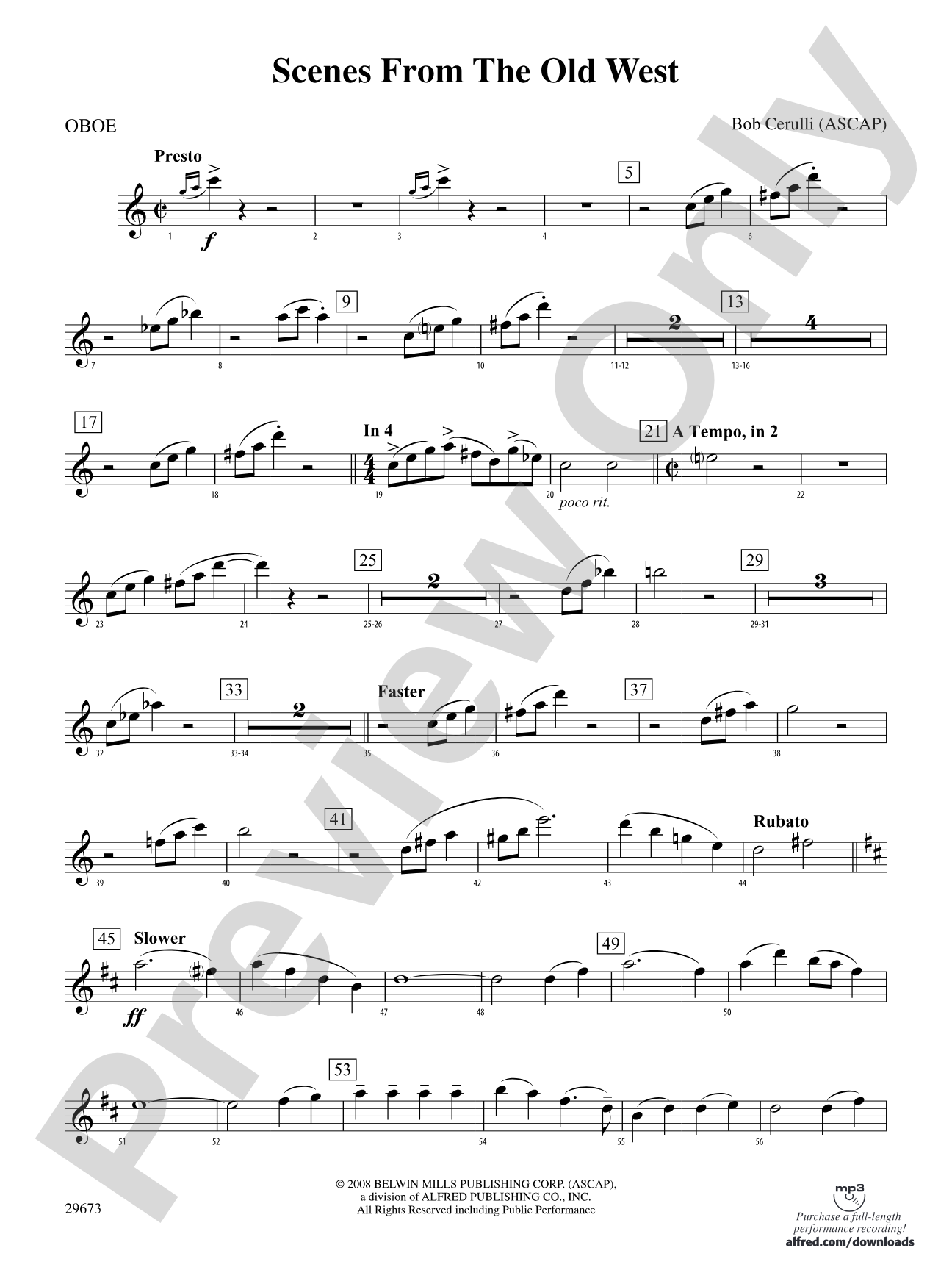 Scenes from the Old West: Oboe