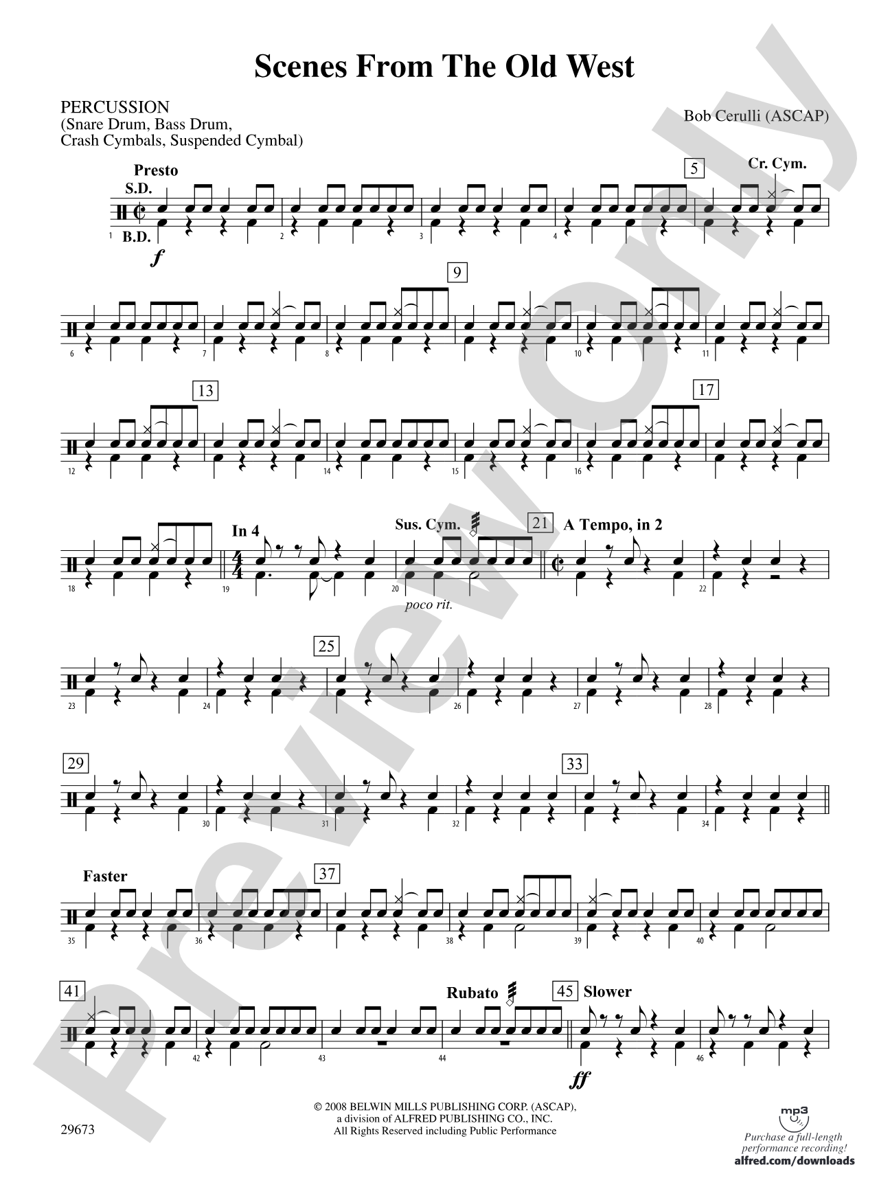 Scenes from the Old West: 1st Percussion