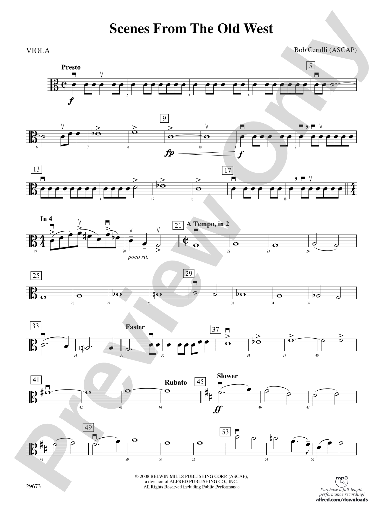 Scenes from the Old West: Viola