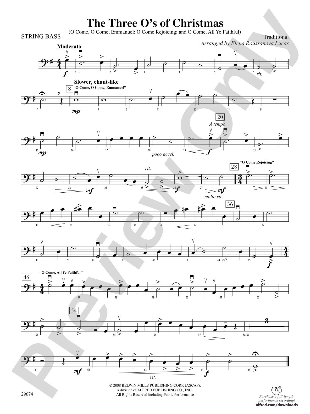 The Three O's of Christmas: String Bass