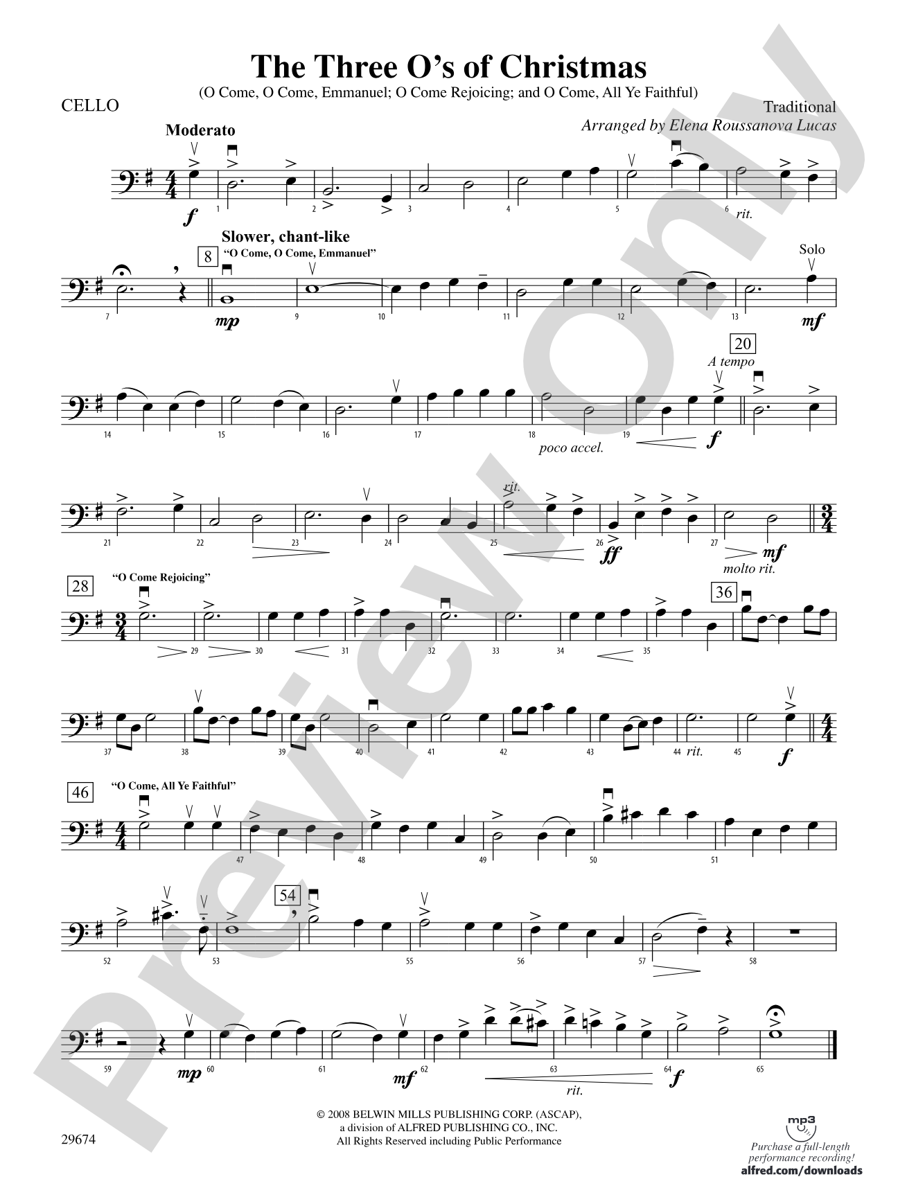 The Three O's of Christmas: Cello