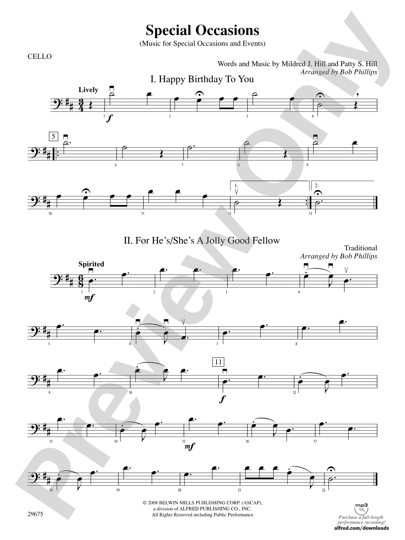 Special Occasions (Music for Special Occasions and Events): Cello