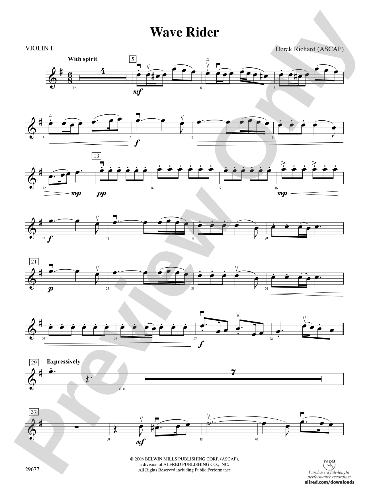 Wave Rider: 1st Violin