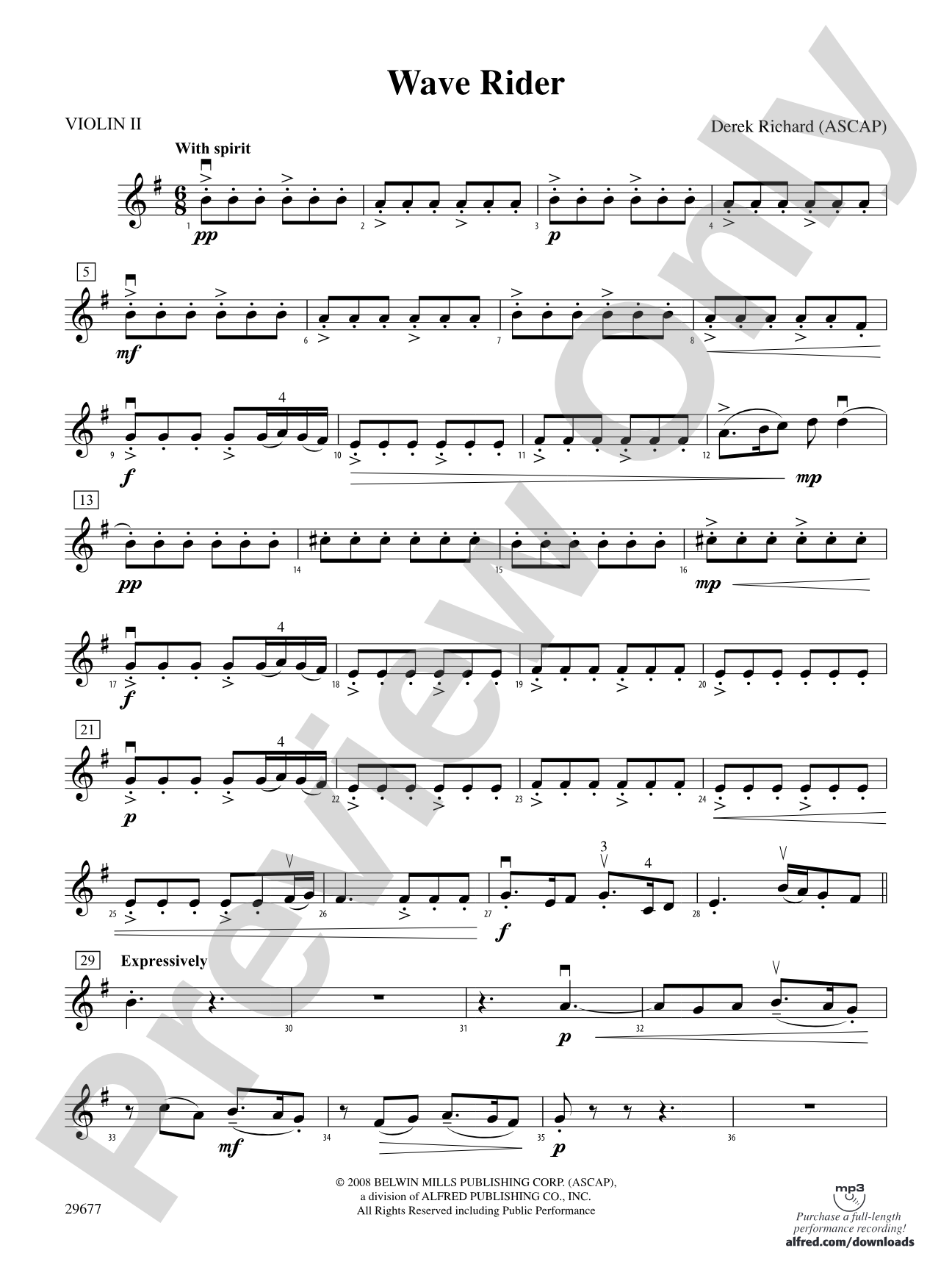 Wave Rider: 2nd Violin