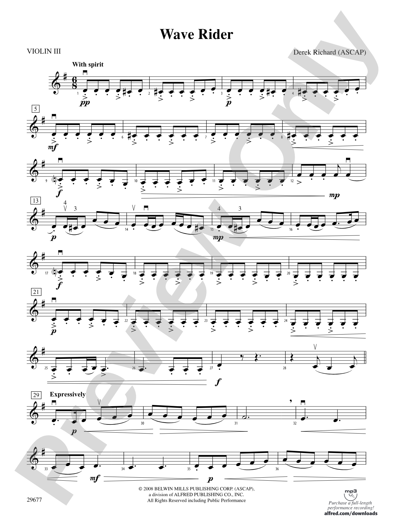 Wave Rider: 3rd Violin (Viola [TC])